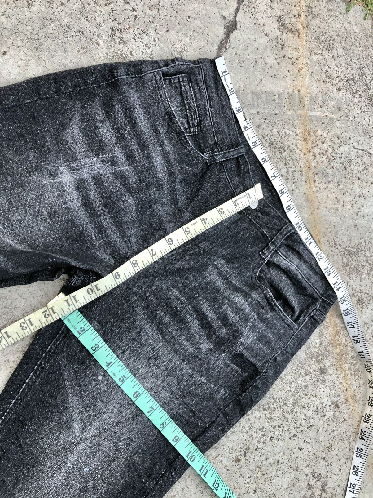 Vintage BELLBOTTOM FLARED STRECTHABLE DISTRESSED DENIM Size 30" / US 8 / IT 44 - 6 Thumbnail