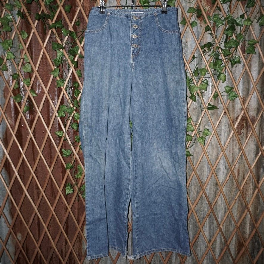 Anchor Blue 9 - Vintage Y2K anchor blue made in USA 1990s femme pants Size 29" - 1 Thumbnail