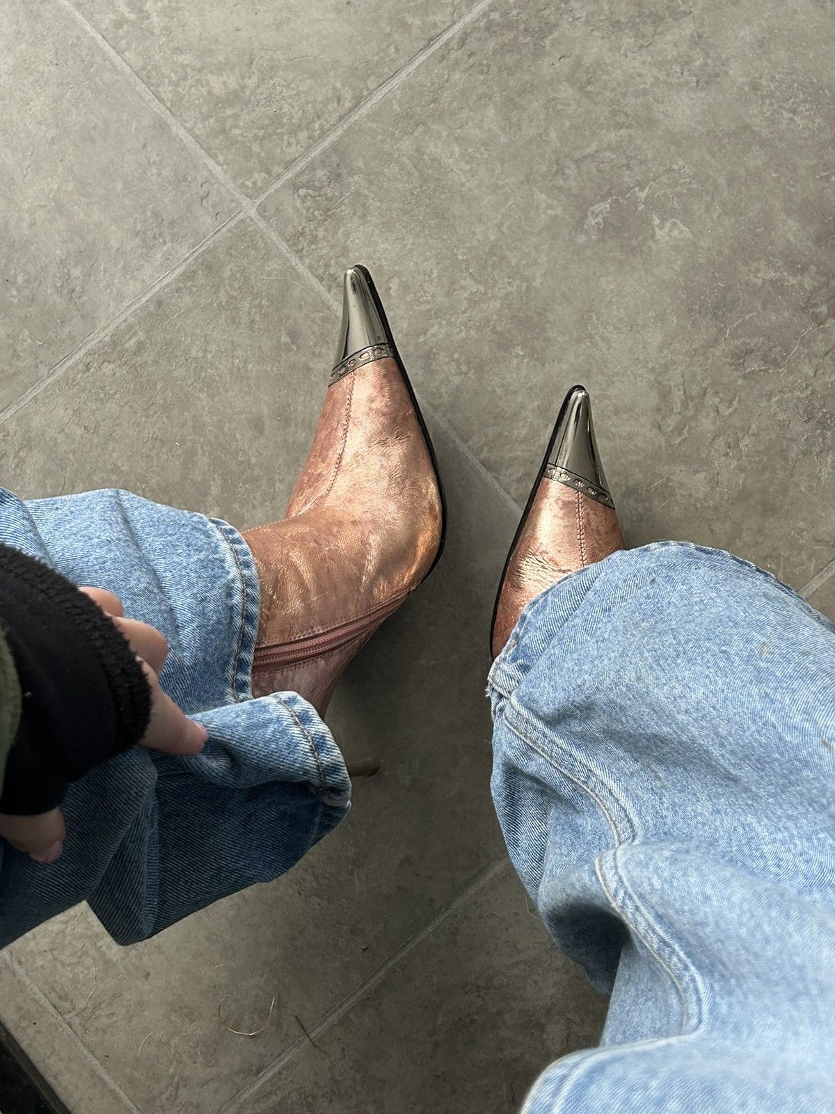 Vintage rare Y2K heels boots avant garde 00s 90s