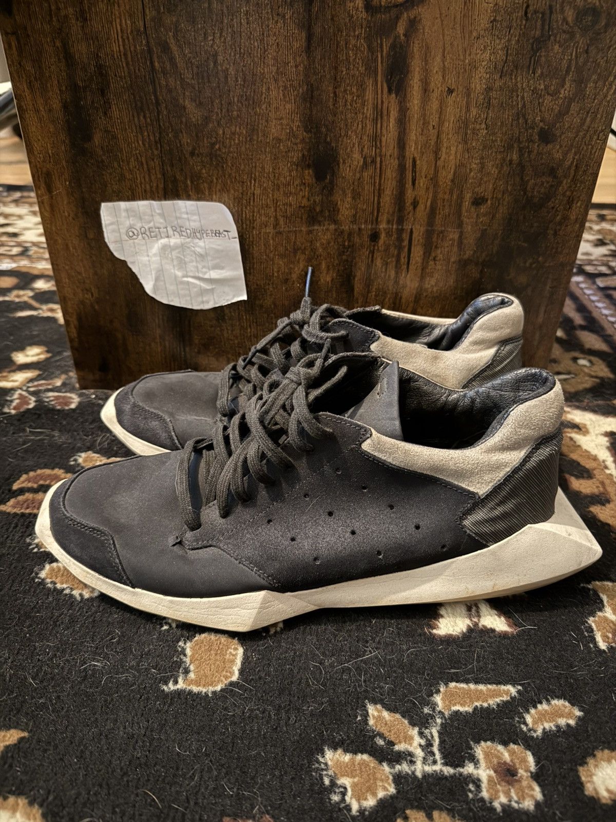 adidas gazelle silver green womens RICK OWENS AW2016 BLACK PEARL MASTODON – glam archive