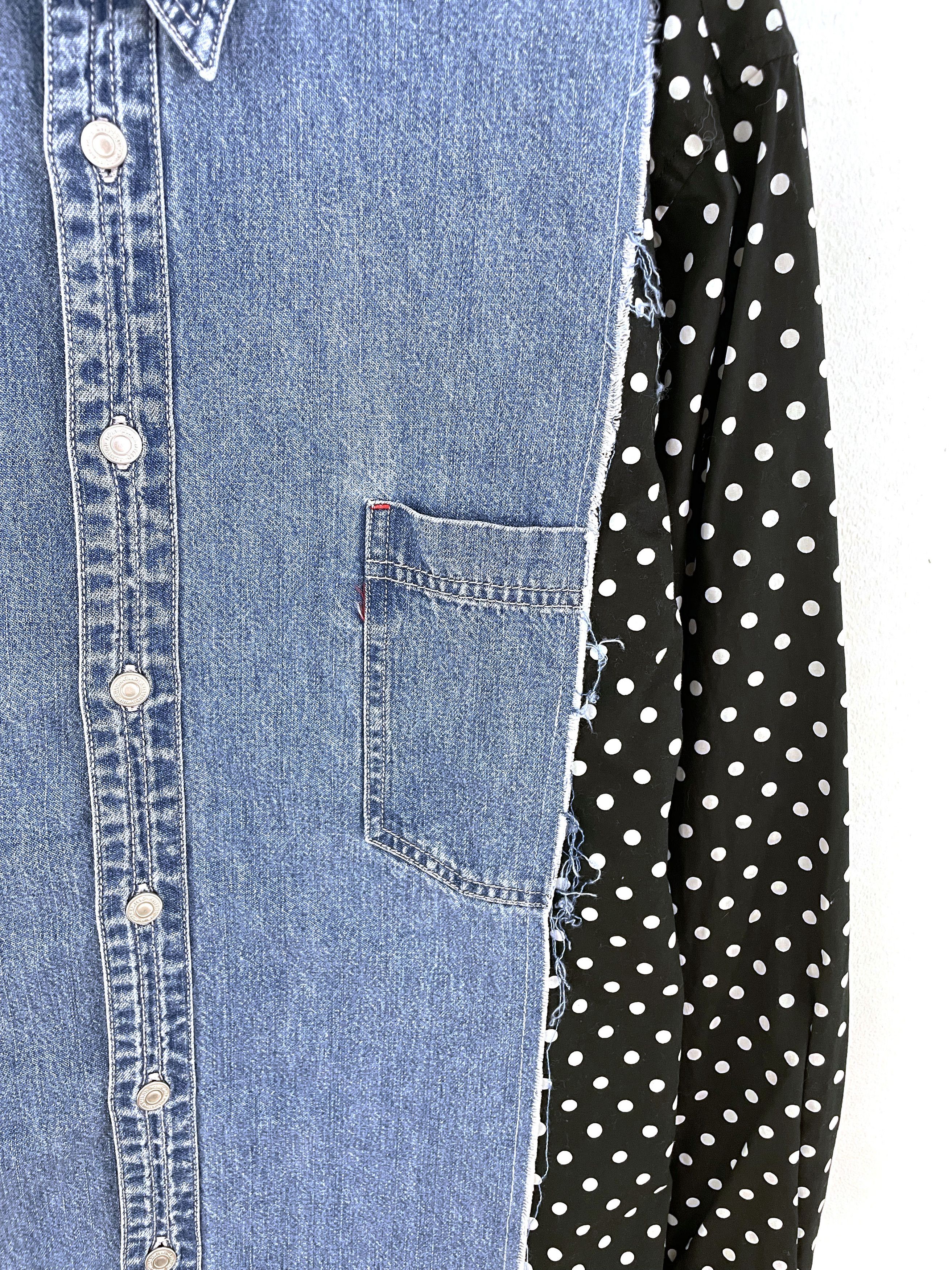 Comme des Garcons 2014 Hybrid Denim Shirt Size US L / EU 52-54 / 3 - 5 Thumbnail