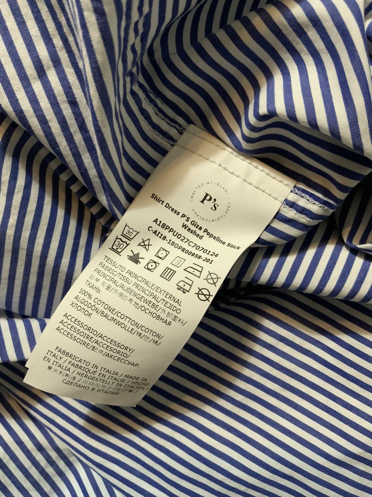 President's $349 Presidents P’s Giza Cotton Popeline Stick Stripe Shirt Size US L / EU 52-54 / 3 - 7 Thumbnail