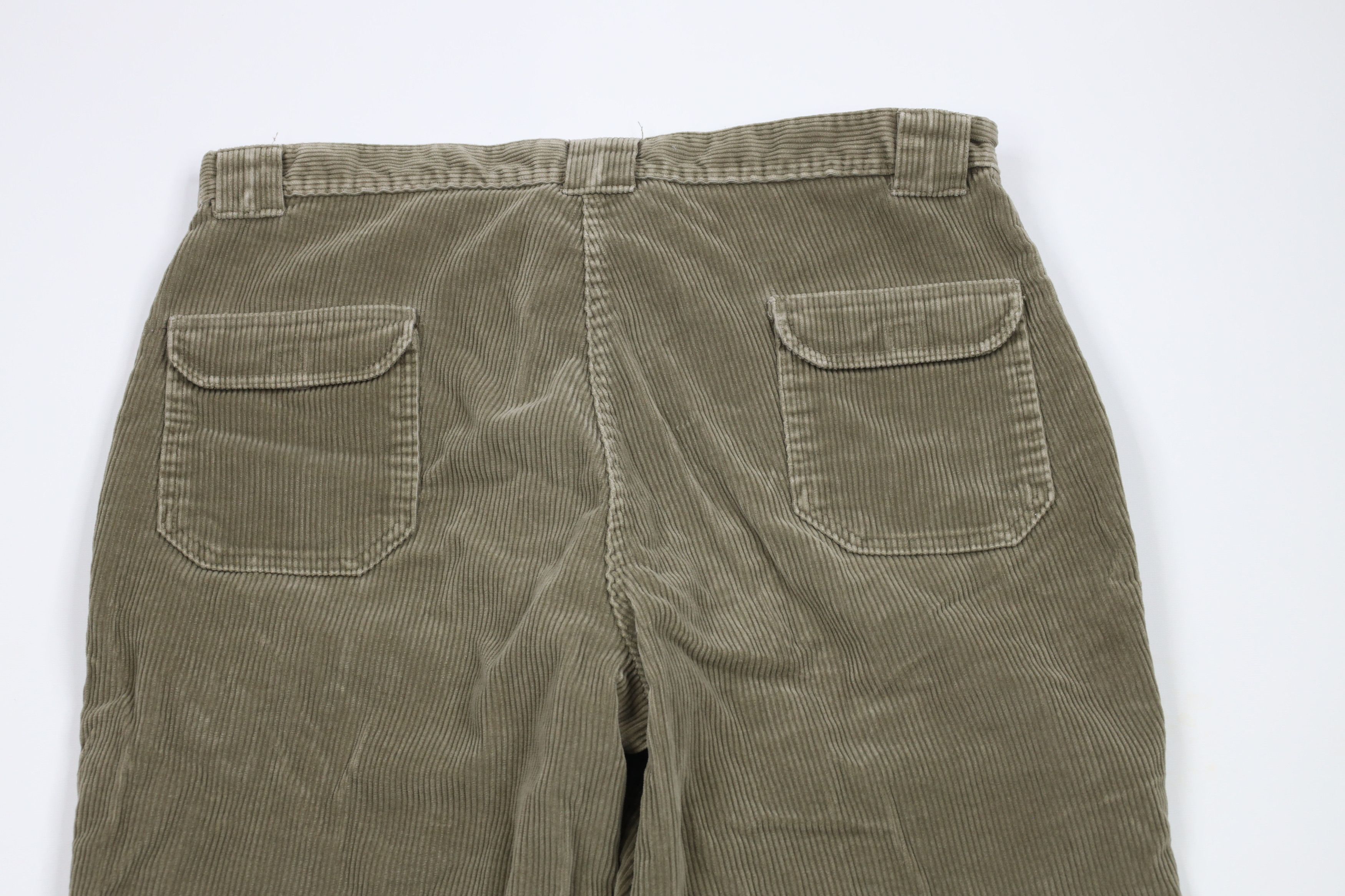 Lands' End × Vintage Vintage 90s Lands End Wide Leg Cargo Pants Green USA Size US 38 / EU 54 - 10 Thumbnail
