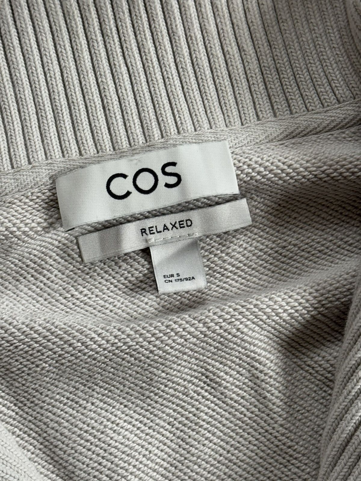 Cos × Designer COS S relaxed 1/4 zip sweatshirt turtleneck jumper pullover Size US S / EU 44-46 / 1 - 8 Thumbnail