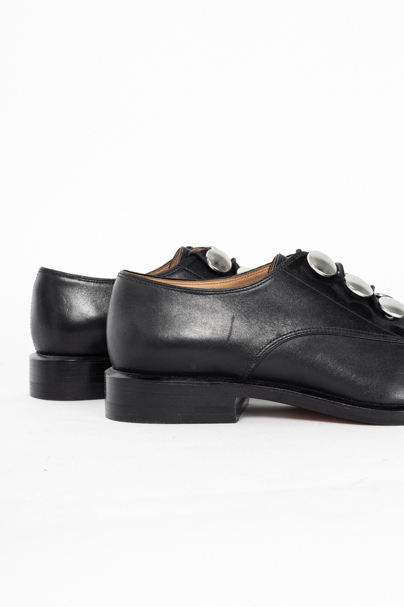 Alexander Wang Alexander Wang Matilda Black Leather Button Derbies Size US 6.5 / IT 36.5 - 8 Thumbnail