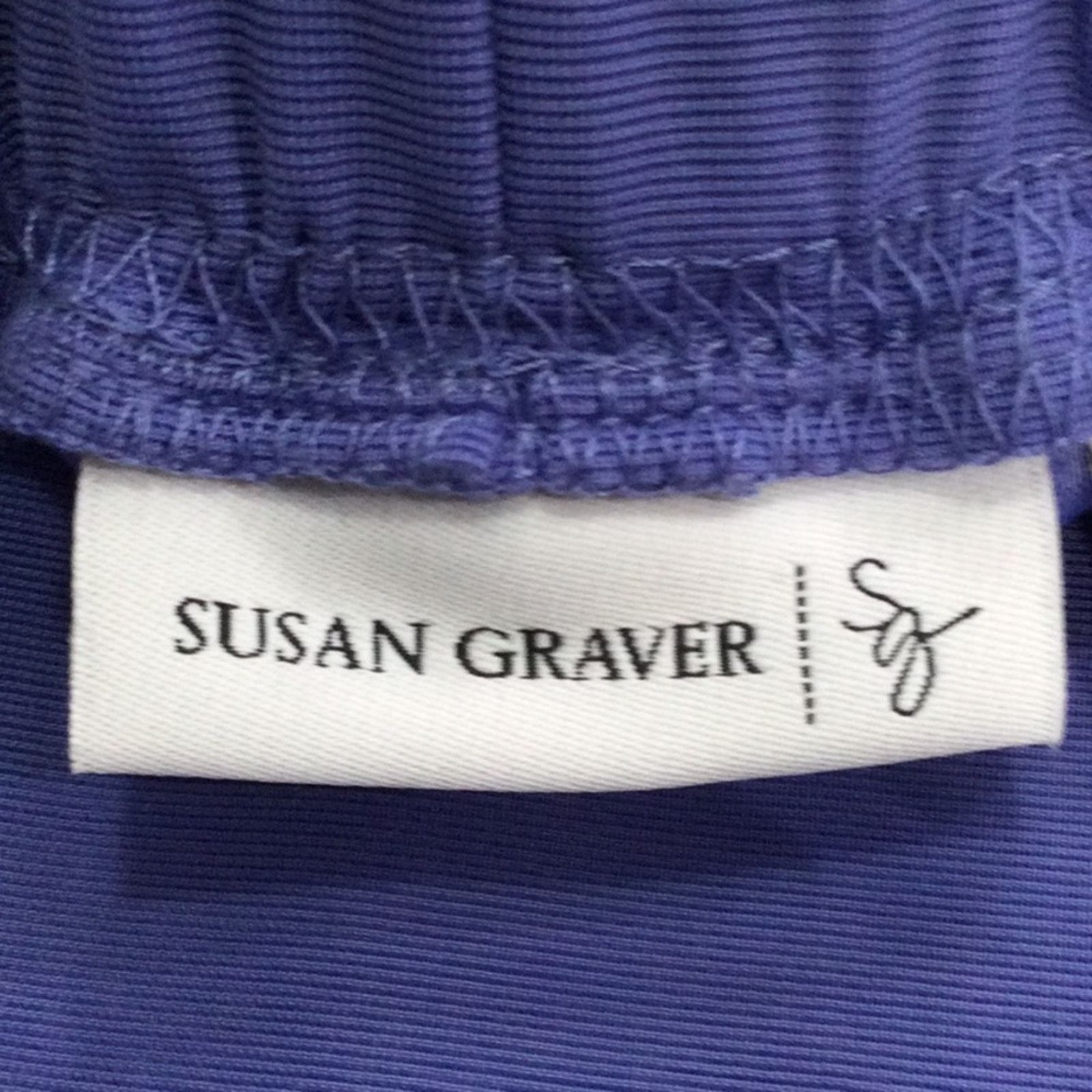 Other Susan Graver Purple Knee Length Split Back Straight Skirt 3X Size 42" / US 20 - 14 Thumbnail