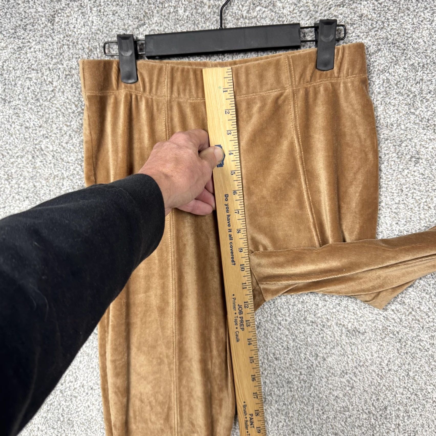 Vintage Self Esteem Leggings Juniors M Tan Fine Wale Corduroy Retro Y2K Soft Grunge Cozy Size 32" / US 10 / IT 46 - 5 Thumbnail