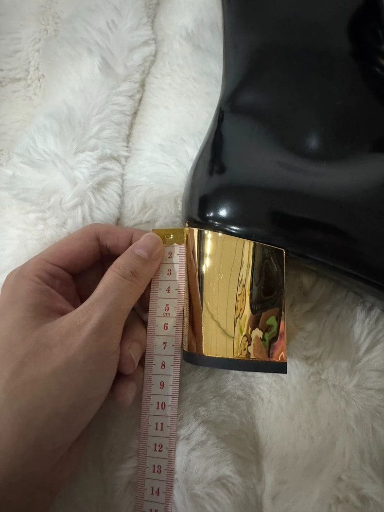 Saint Laurent Paris Saint Laurent Paris 23 Show Gold Heel Boots 2505-Nextarrow Size US 7 / EU 40 - 8 Thumbnail