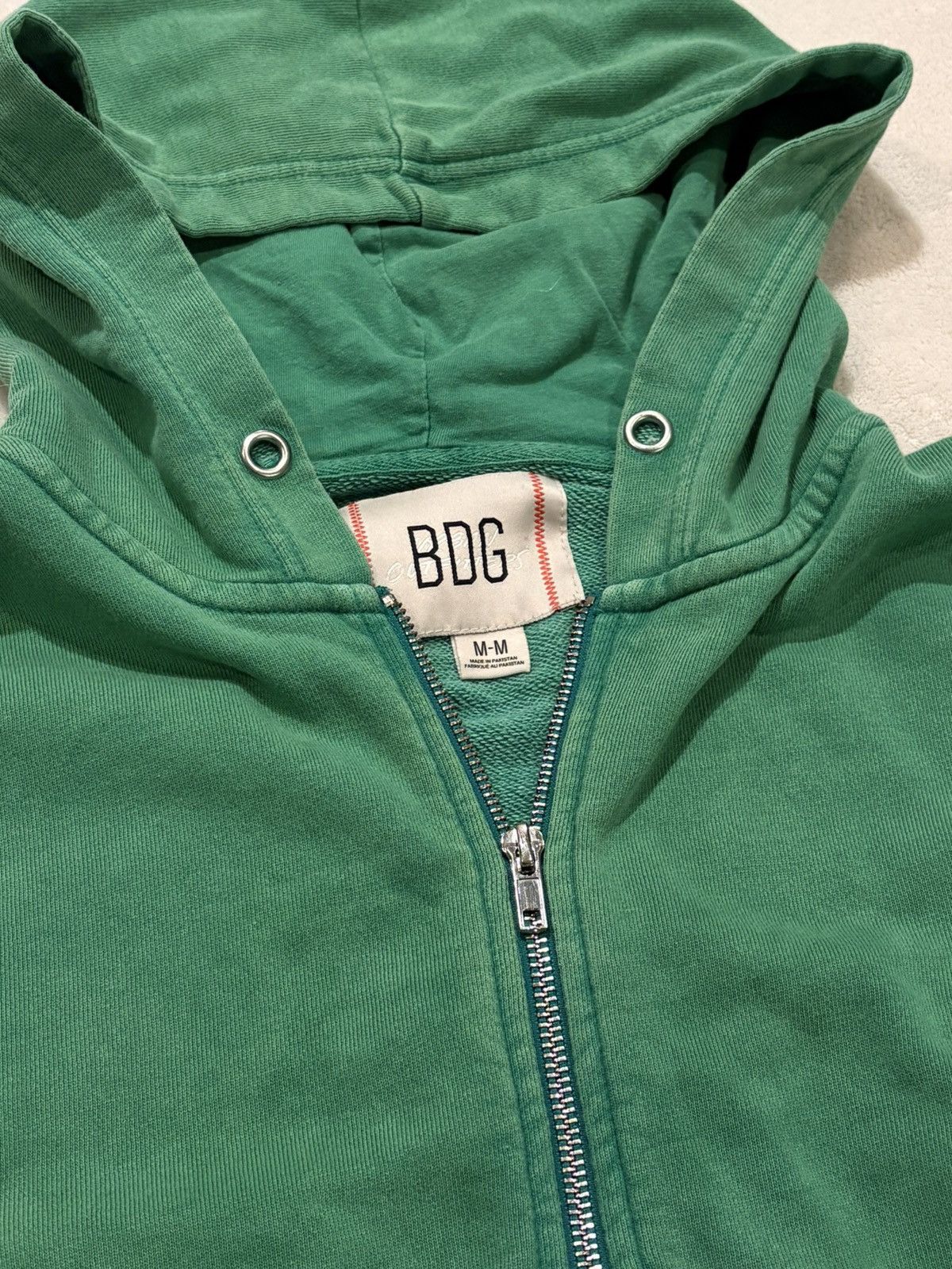 Bdg BDG green-wash double zip up cropped hoodie Size M / US 6-8 / IT 42-44 - 2 Thumbnail