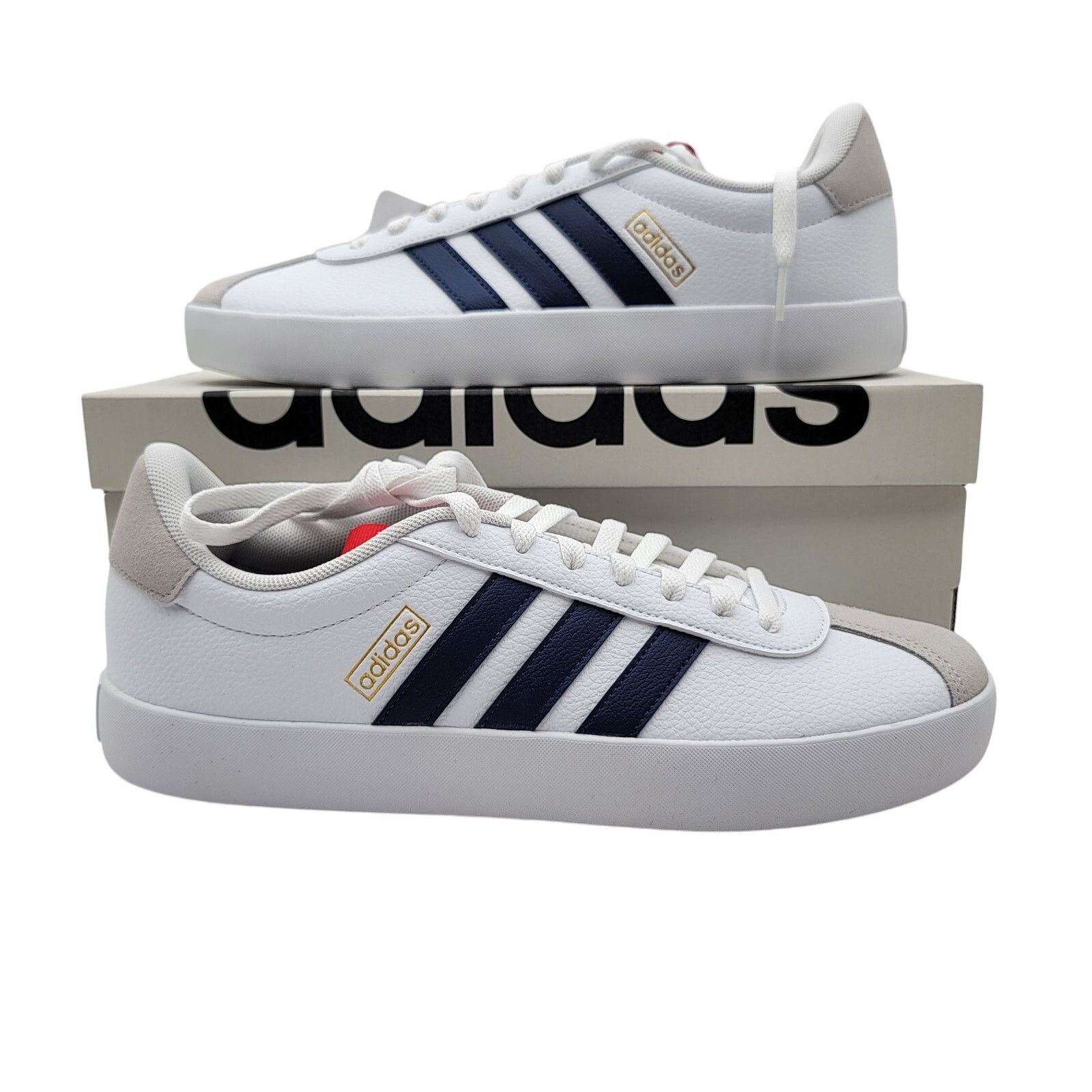 Adidas Adidas VL Court 3.0 White Dark Blue - Size 10 - New! Size US 10 / EU 43 - 1 Thumbnail