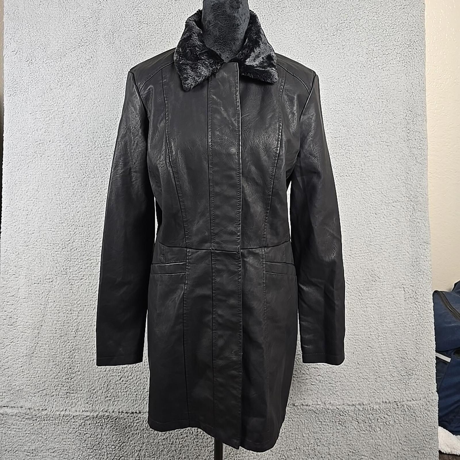 Other BACCINI Women's Faux Leather Black Size Medium Jacket Size M / US 6-8 / IT 42-44 - 1 Thumbnail