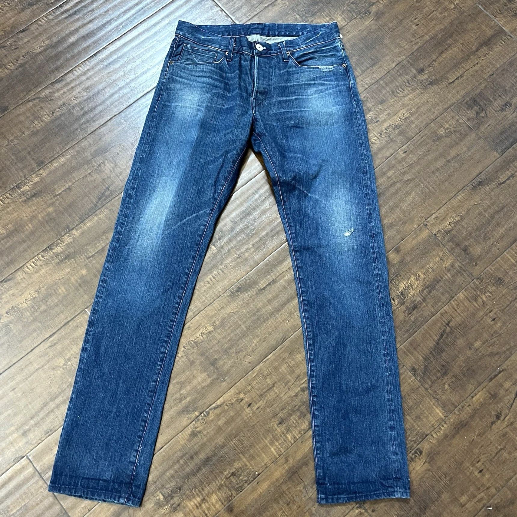 3x1 3x1 M3 Men's Slim Straight Leg Selvage Denim Jeans Medium Wash 30x32 Blue Size US 30 / EU 46 - 3 Thumbnail