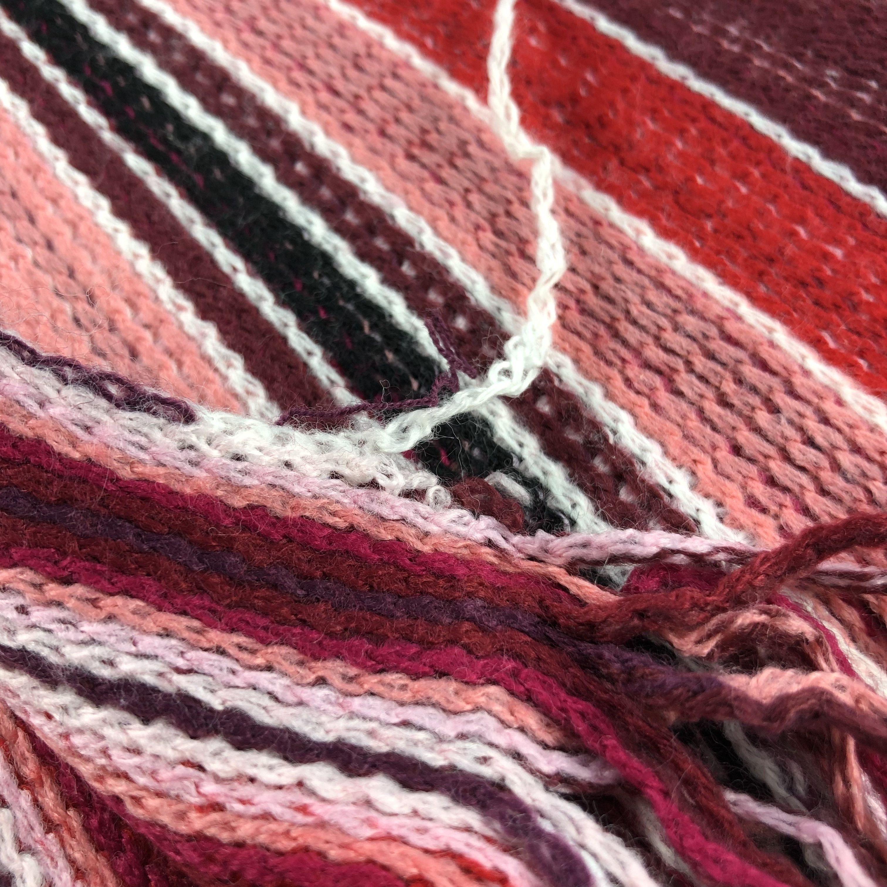 PPFM PPFM Striped Wool Scarf Muffler V1047 Size ONE SIZE - 6 Thumbnail