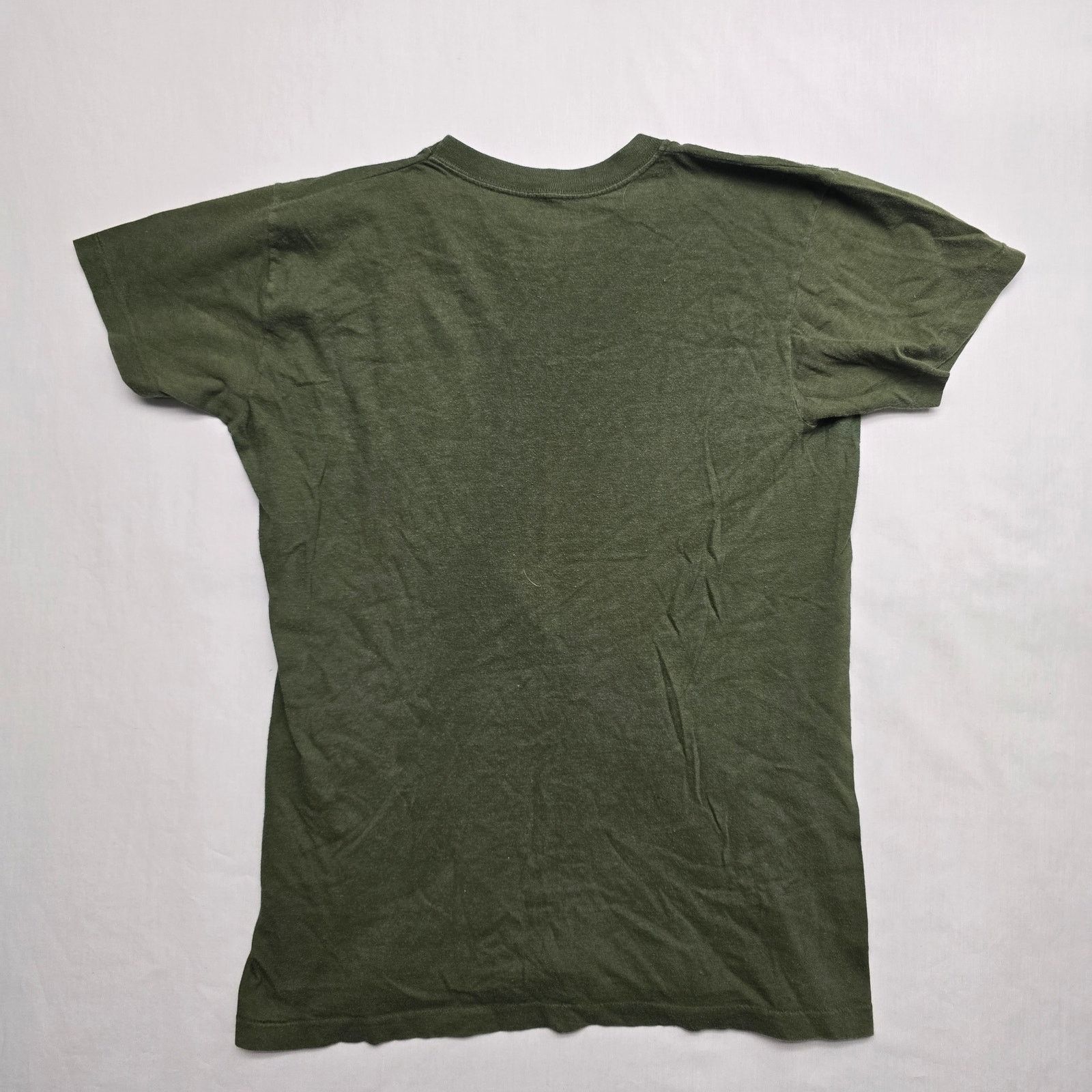 Vintage Vintage Blank Shirt Mens Small Green Single Stitch Plain Tee Size US S / EU 44-46 / 1 - 4 Thumbnail
