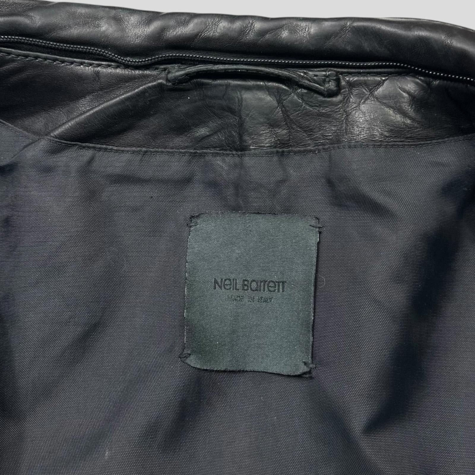 Neil Barrett Neil Barrett 00’s Textured Padded Leather Moto Jacket - L/ Size US L / EU 52-54 / 3 - 12 Thumbnail