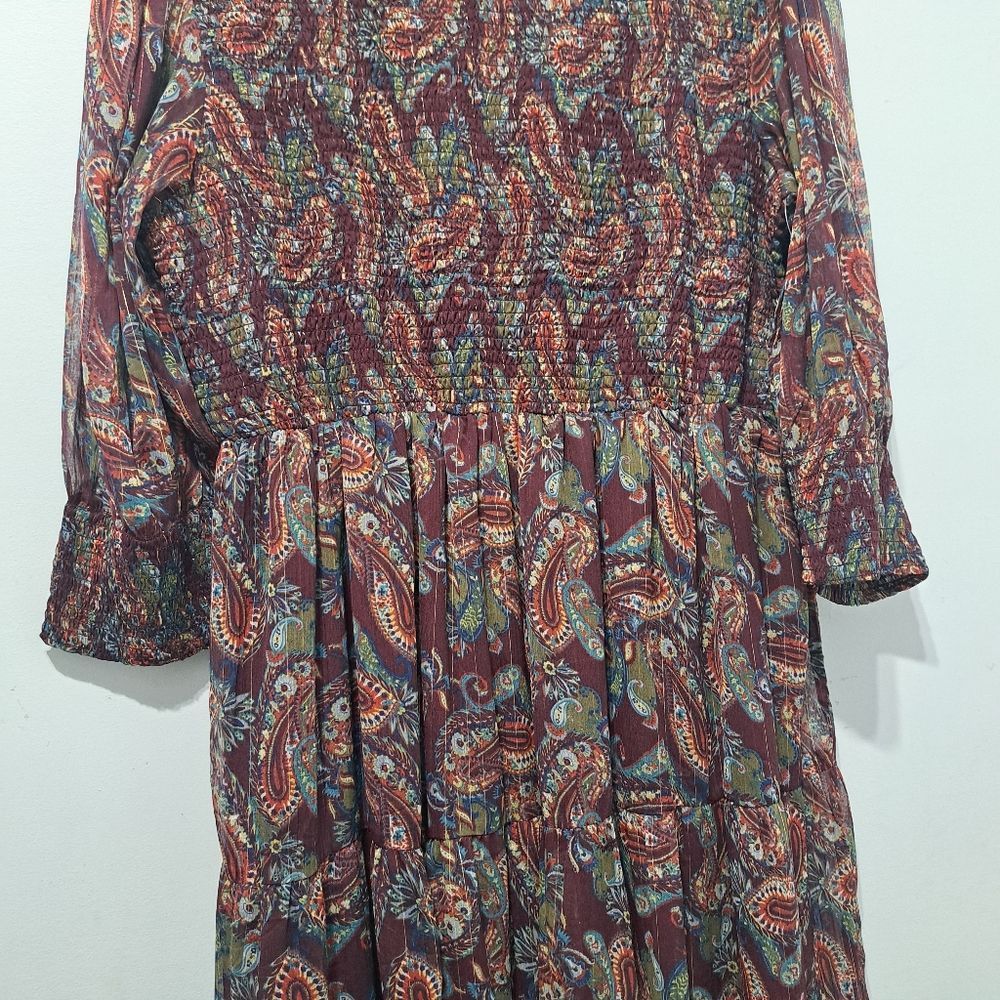 Other Girl Soul Tiered Paisley Print Western Cottagecore Maxi Dres Size 3XL / US 20-22 - 10 Thumbnail