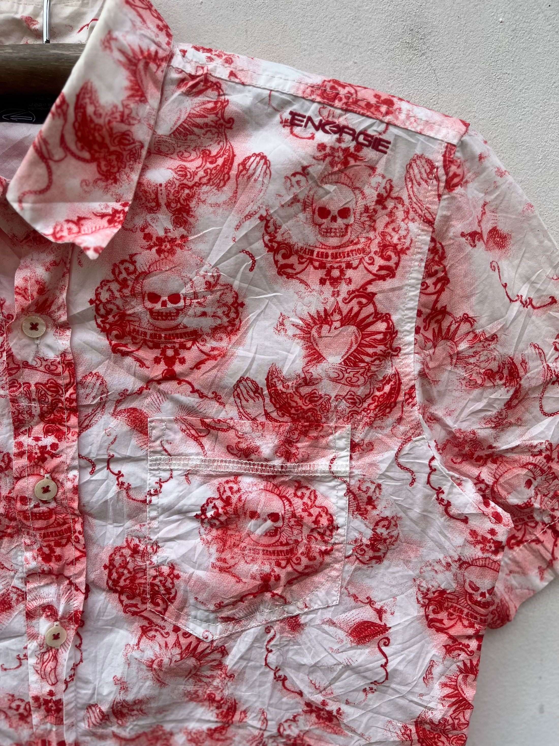 Energie Energie Jeans Skull Heart Printed Aloha Hawaiian Hawaii Size US L / EU 52-54 / 3 - 2 Thumbnail