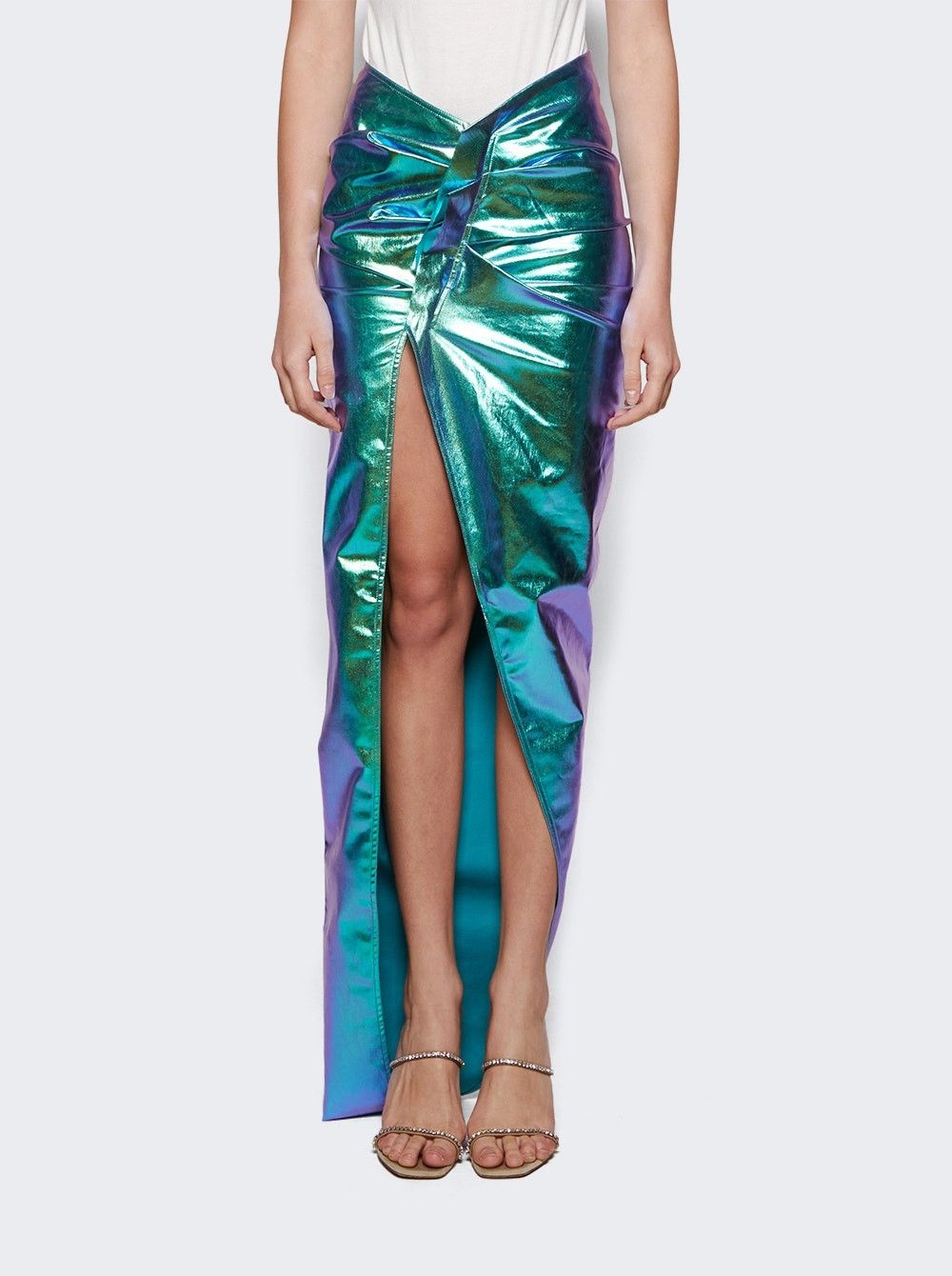 Rick Owens o1mle0426 Woven EDFU Skirt in Multicolor Size 26" / US 2 / IT 38 - 3 Thumbnail
