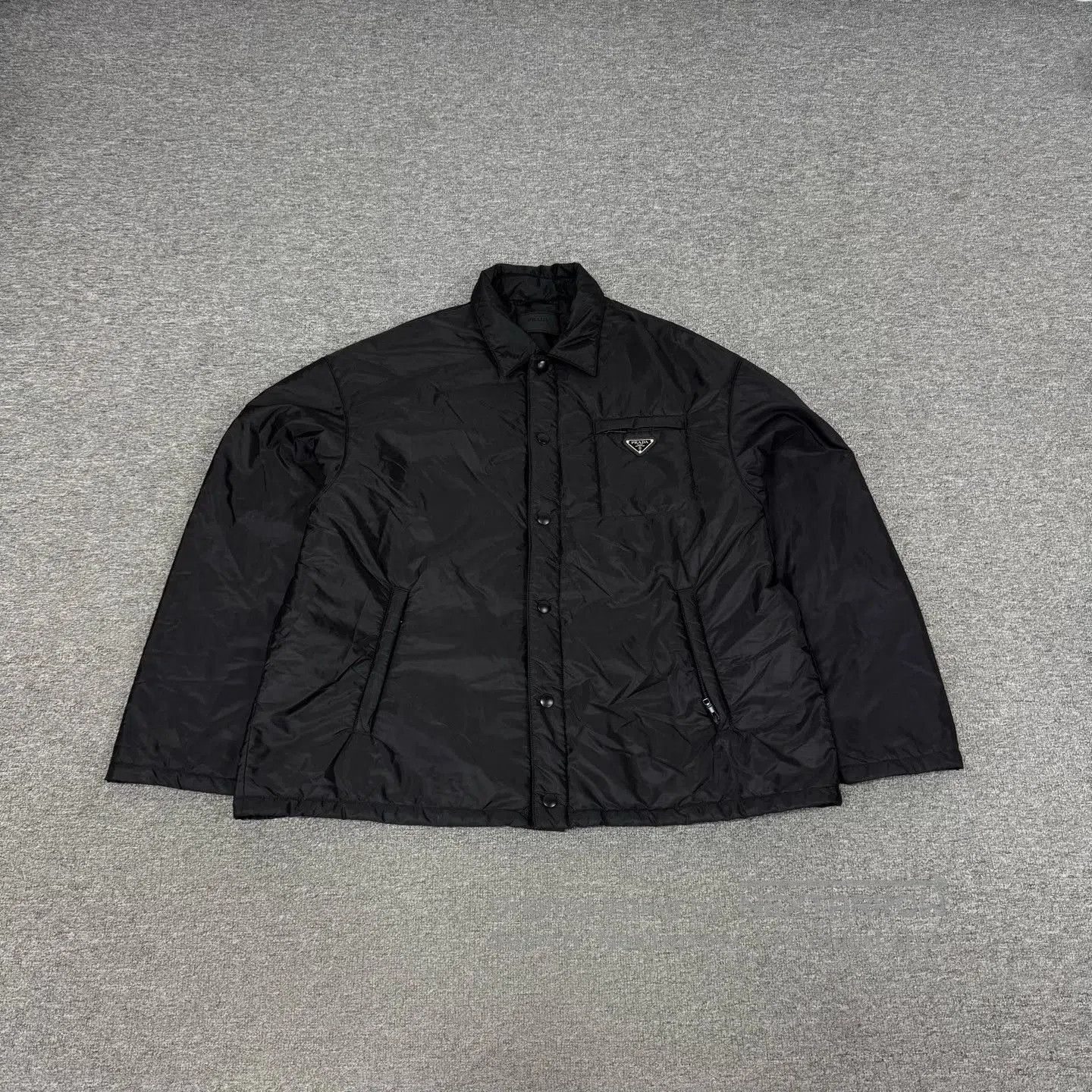 Prada Prada Triangle Logo Recycled Nylon Jacket XXL. Size US XXL / EU 58 / 5 - 1 Thumbnail