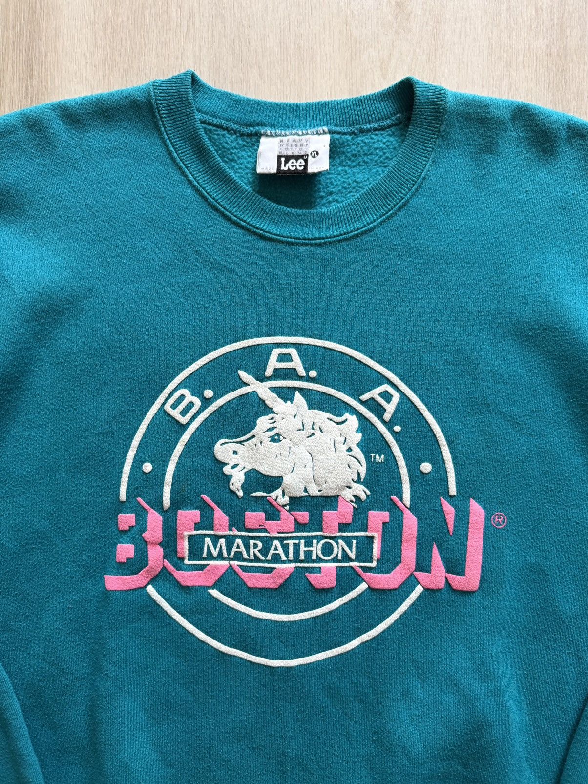 Vintage Vintage 90s Lee Sport Boston Marathon Sweatshirt XL USA Size US XL / EU 56 / 4 - 2 Thumbnail