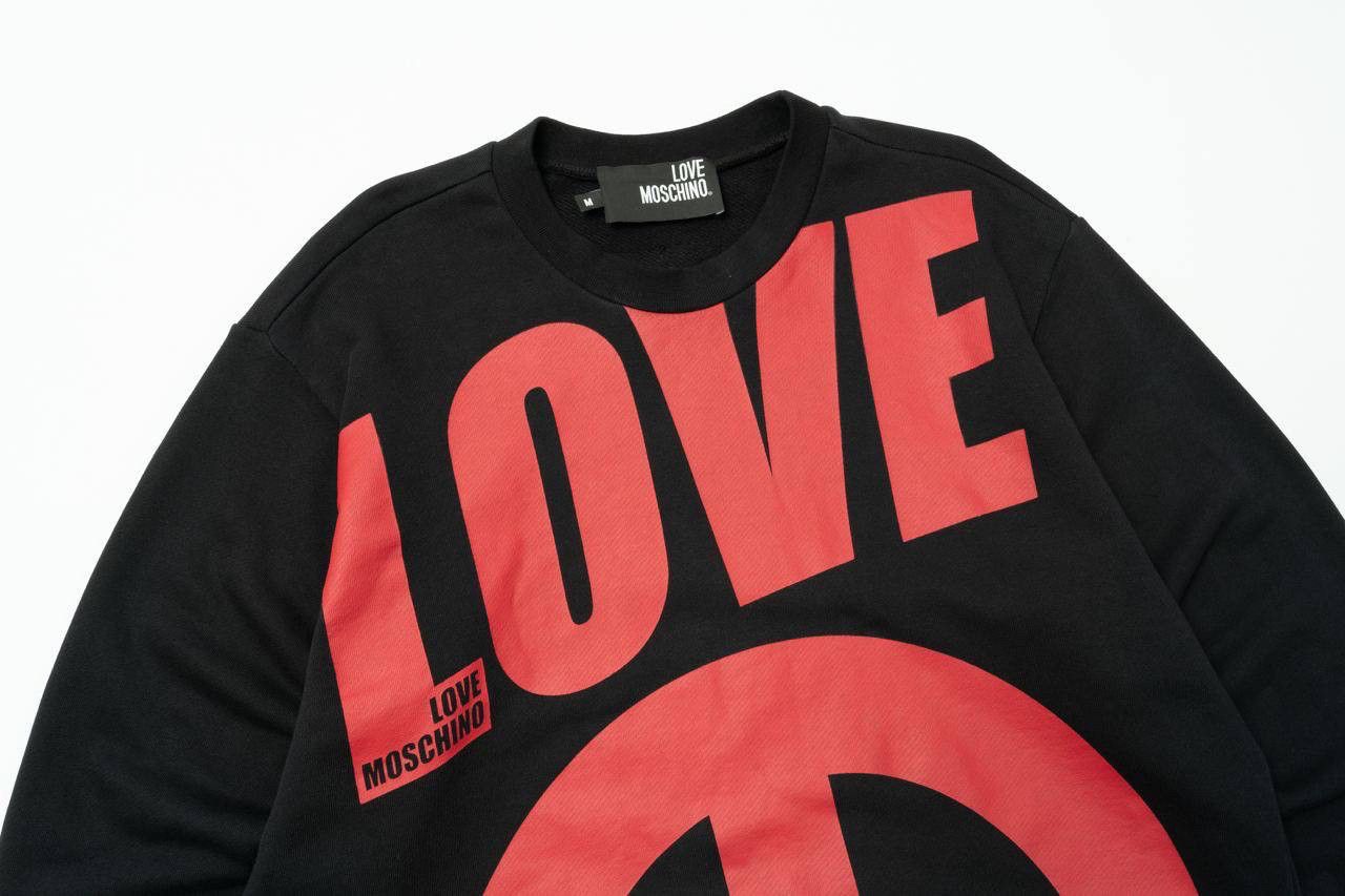 Moschino 🔵 LOVE MOSCHINO Peace Print Crewneck Pullover Sweatshirt Size US M / EU 48-50 / 2 - 2 Thumbnail