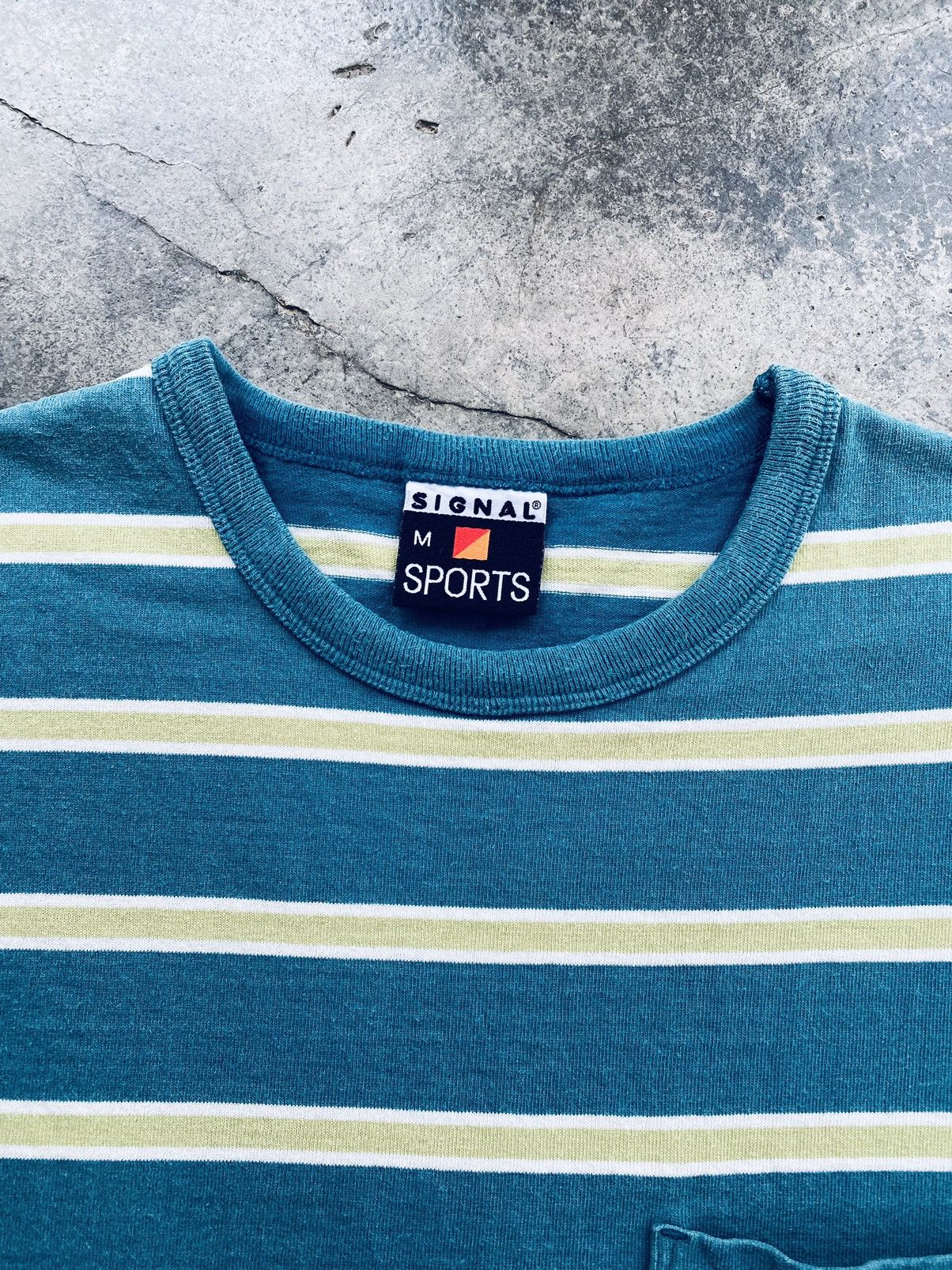 Vintage Vintage Signal Sports Pocket Striped Boxy Tees Size US M / EU 48-50 / 2 - 6 Thumbnail