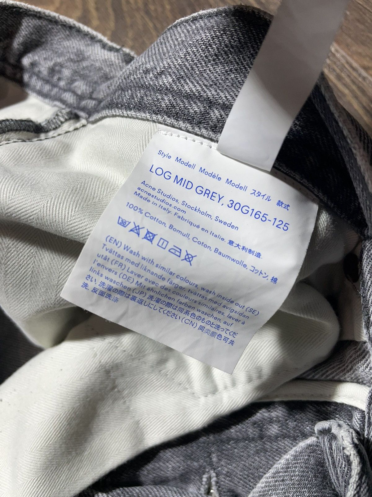 Acne Studios Acne Studios Bla Const LOG MID GREY Pants Size US 29 - 9 Thumbnail