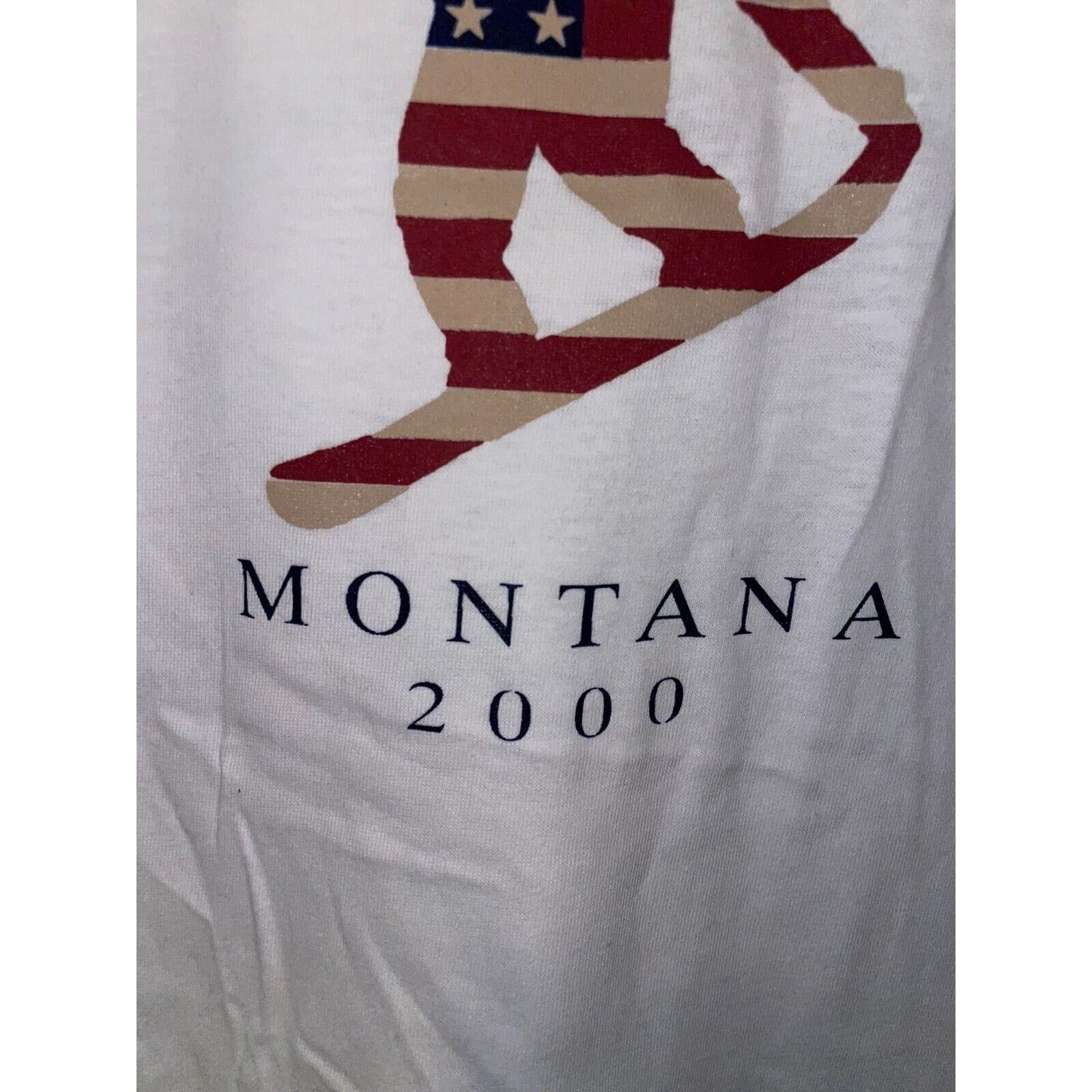 Jerzees Montana Snowboarding Shirt Patrotic Graphic White L TeeY2K Size US L / EU 52-54 / 3 - 4 Thumbnail