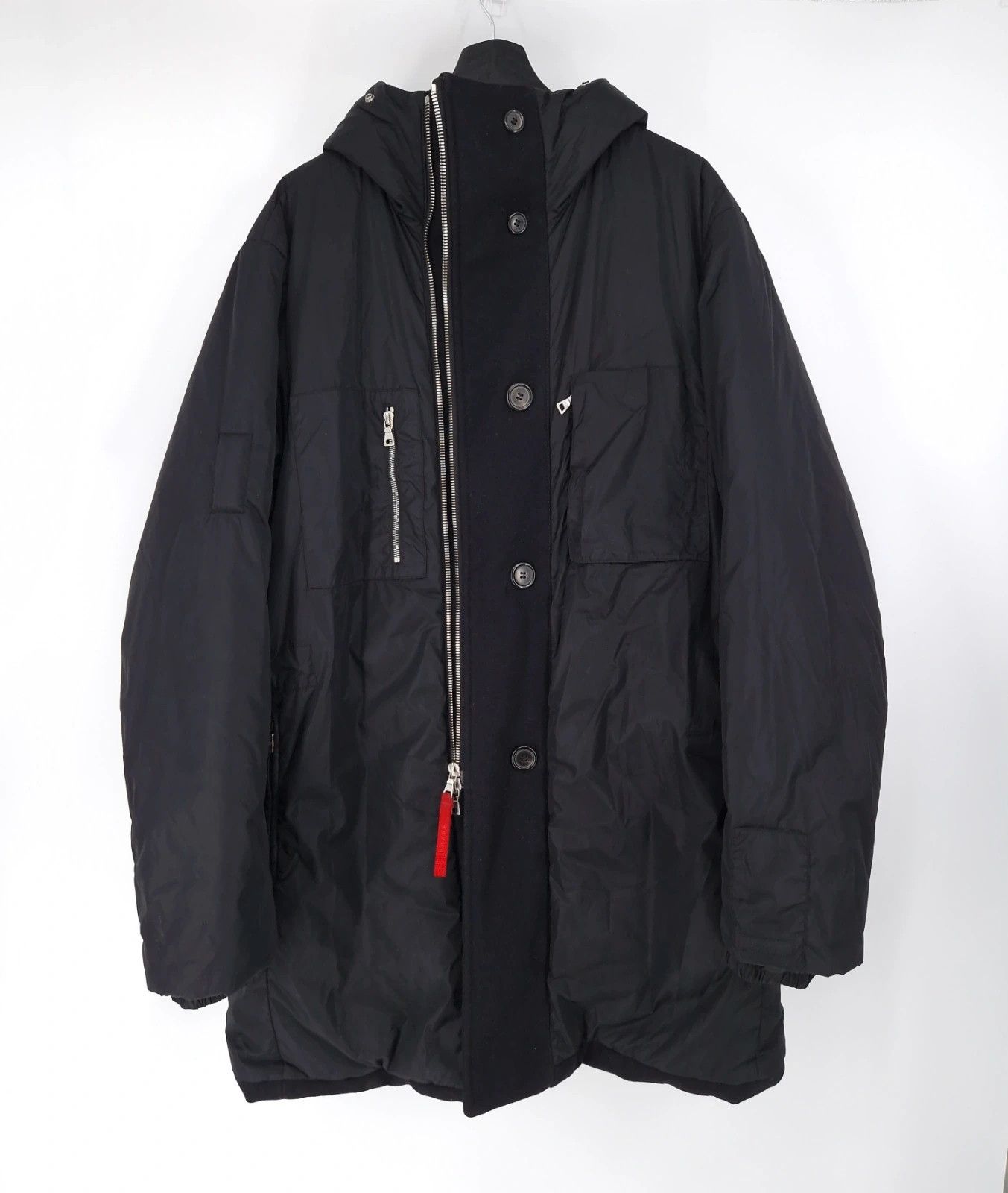 Prada Military Padded Coat Size US L / EU 52-54 / 3 - 3 Thumbnail