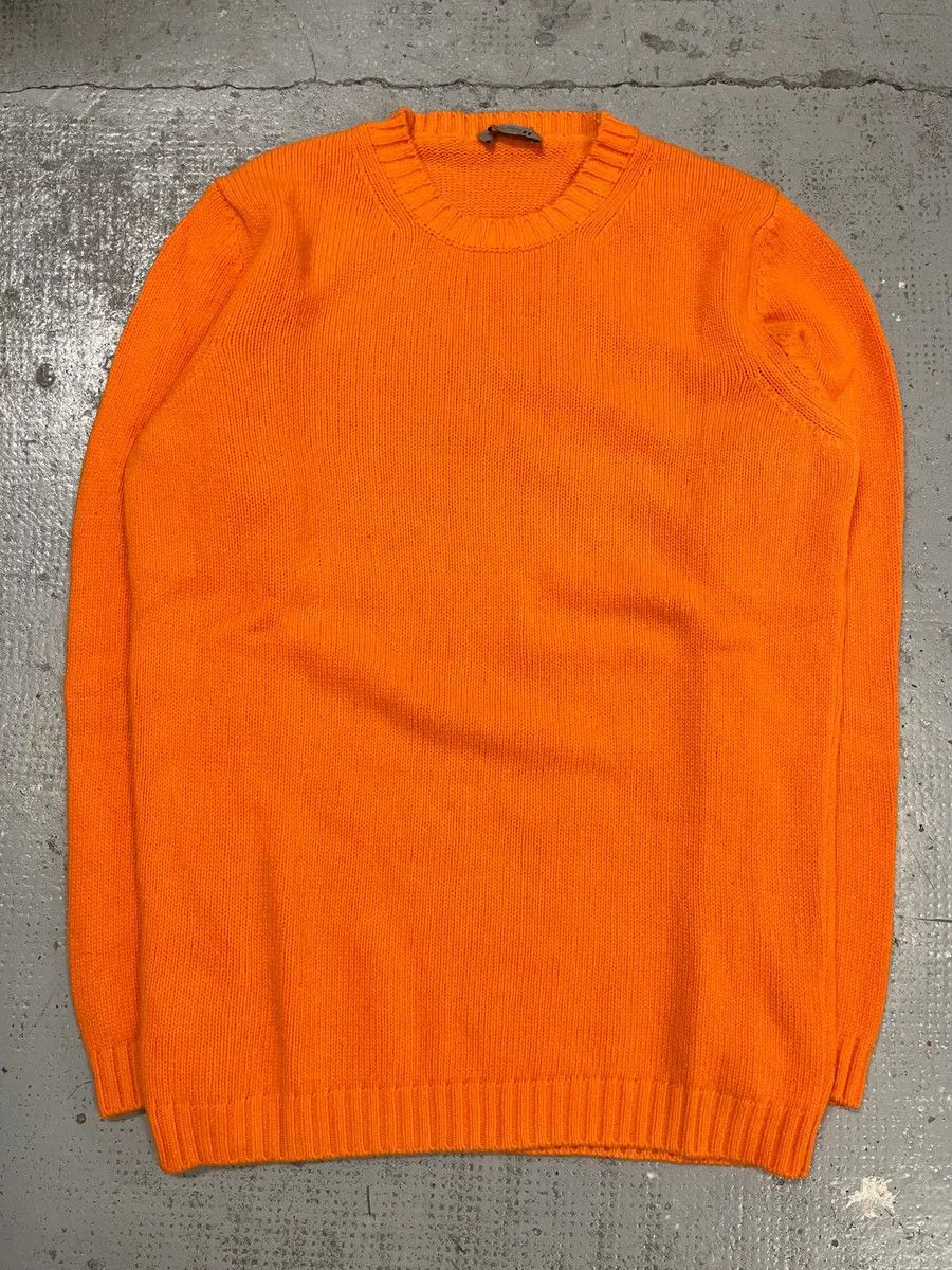 Daniele Alessandrini Daniele Alessandrini Orange Wool Minimalist Sweater Size US S / EU 44-46 / 1 - 4 Thumbnail