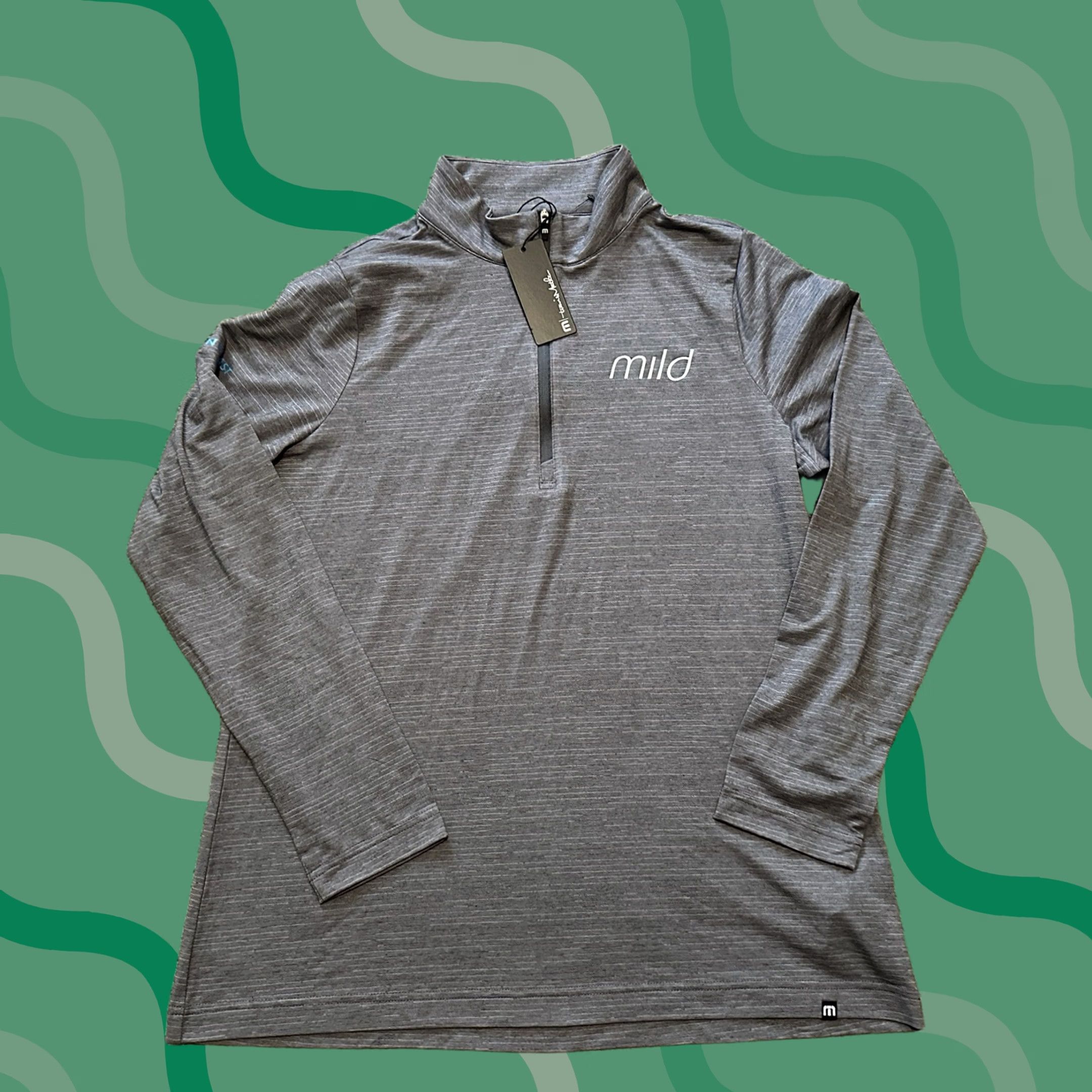 TravisMathew Travis Matthew Womens Small Performance Breathable 1/4 Zip Gray Sweater Size L / US 10 / IT 46 - 1 Thumbnail