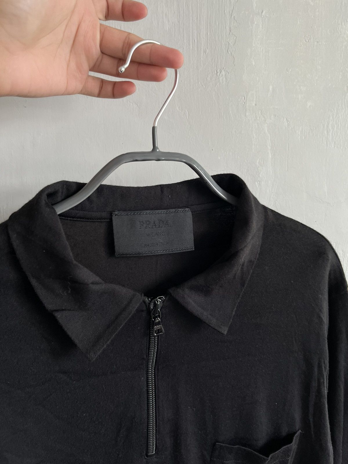 Prada Vintage Prada Half Zip Cotton/Rayon Long Sleeves Size US L / EU 52-54 / 3 - 5 Thumbnail
