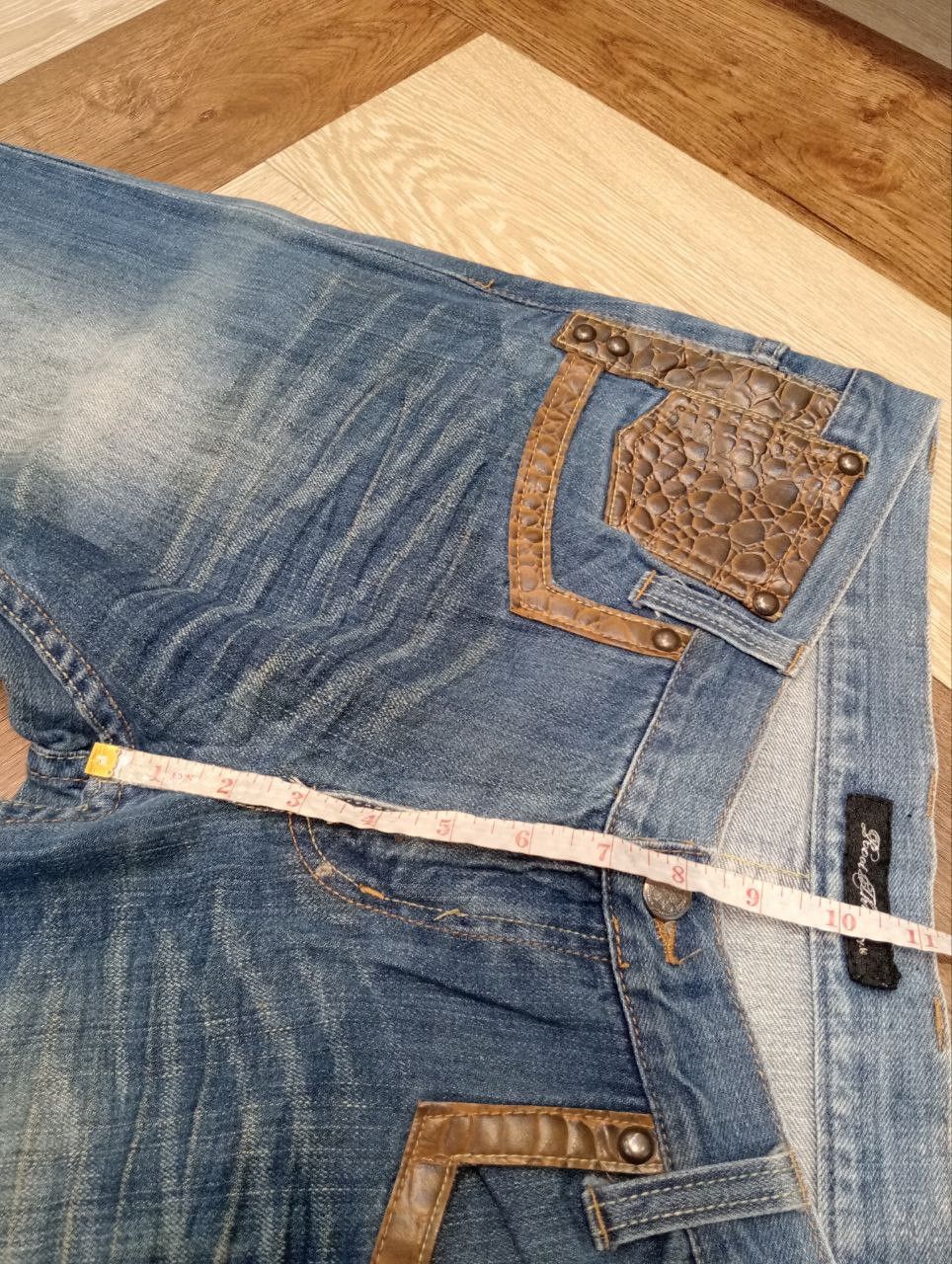 Japanese Brand ROOT THREE JAPAN BLUE WASHED FLARED DENIM JEANS Size US 34 / EU 50 - 15 Thumbnail