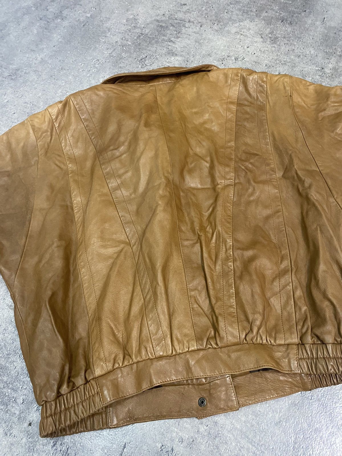 Junya Watanabe 80s Boxy Leather Jacket Vintage Cropped Army 90s Size US M / EU 48-50 / 2 - 6 Thumbnail