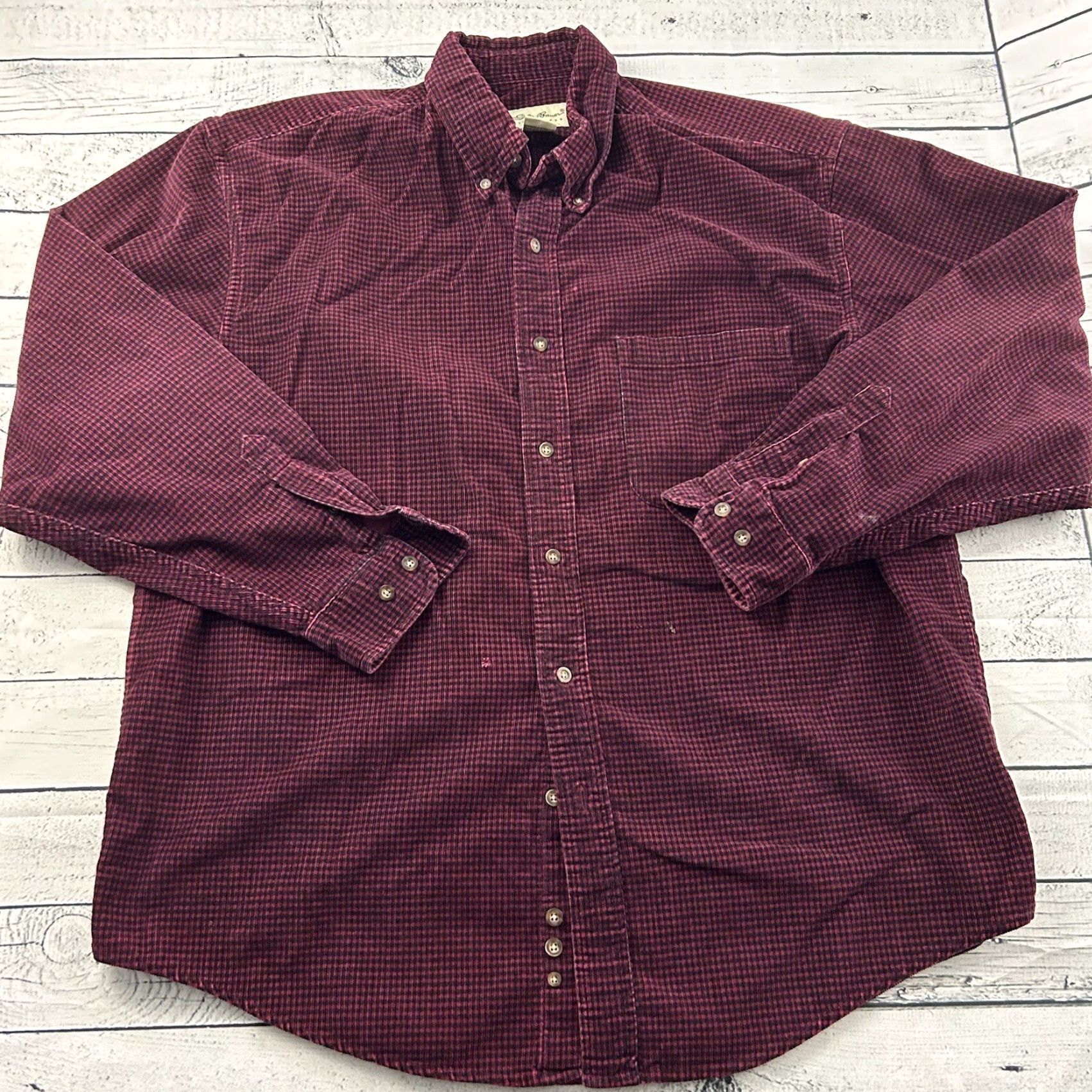 Eddie Bauer VTG Eddie Bauer Corduroy Flannel Long Sleeve Button Front Shirt Men's Large Red Size US L / EU 52-54 / 3 - 2 Thumbnail