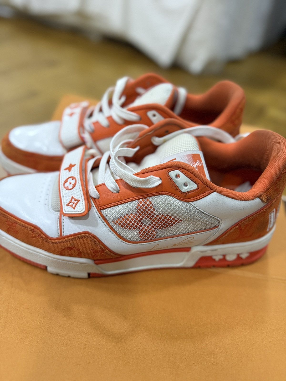 Louis Vuitton Louis Vuitton Trainer -Orange Monogram Denim Size US 10 / EU 43 - 1 Thumbnail