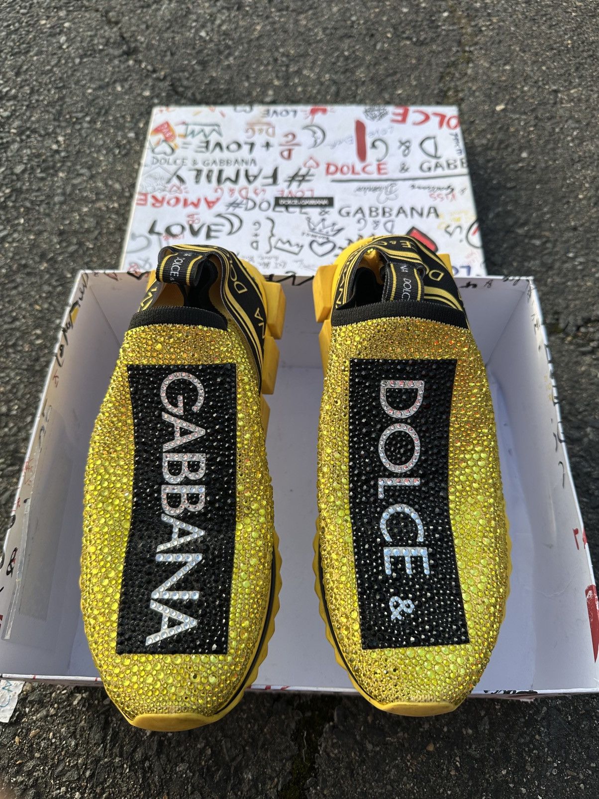 Dolce & Gabbana Dolce Gabbana Sorrento Yellow Rhinestone Size US 11 / EU 44 - 16 Thumbnail