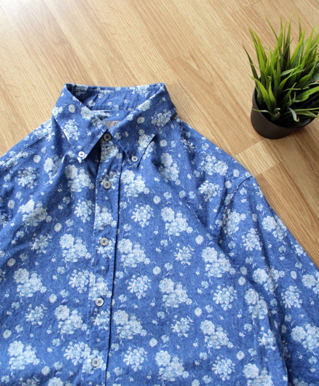 Canali 🔥 Canali Floral Button Up Long Sleeve Shirt Made in Italy Size US XL / EU 56 / 4 - 3 Thumbnail