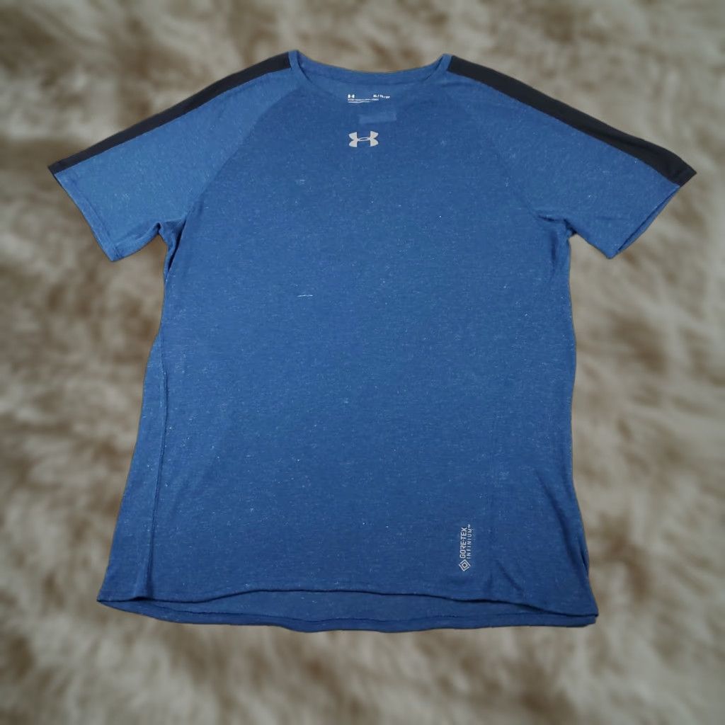 Under Armour VINTAGE Under Armour T Shirt Mens XL Blue Activewear Gym Workout Short Sleeve Athletic Nike Sports Size US XL / EU 56 / 4 - 1 Thumbnail