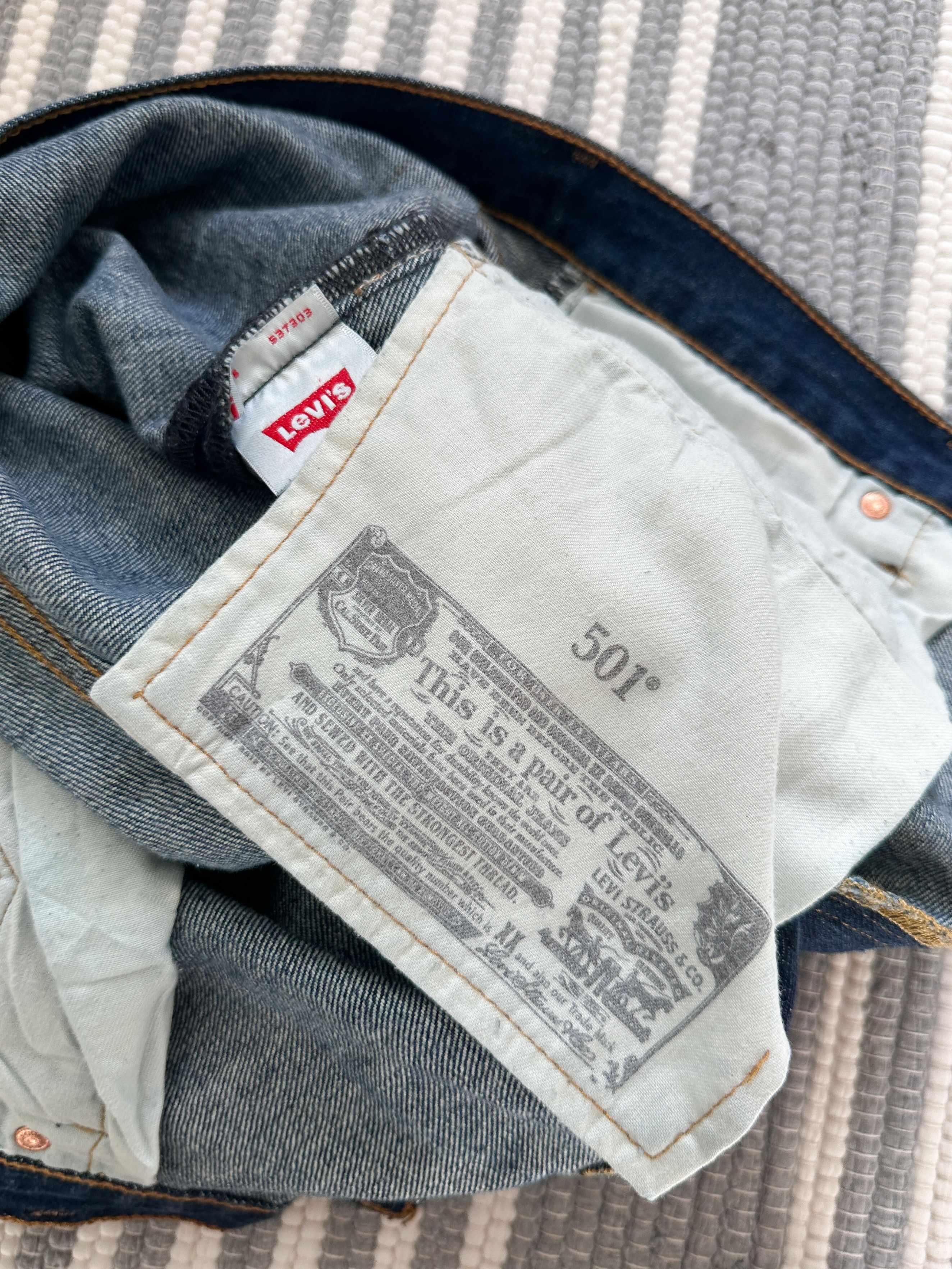 Levi's Levis 501 Blue Denim Pants Jeans 34x32 Size US 34 / EU 50 - 5 Thumbnail