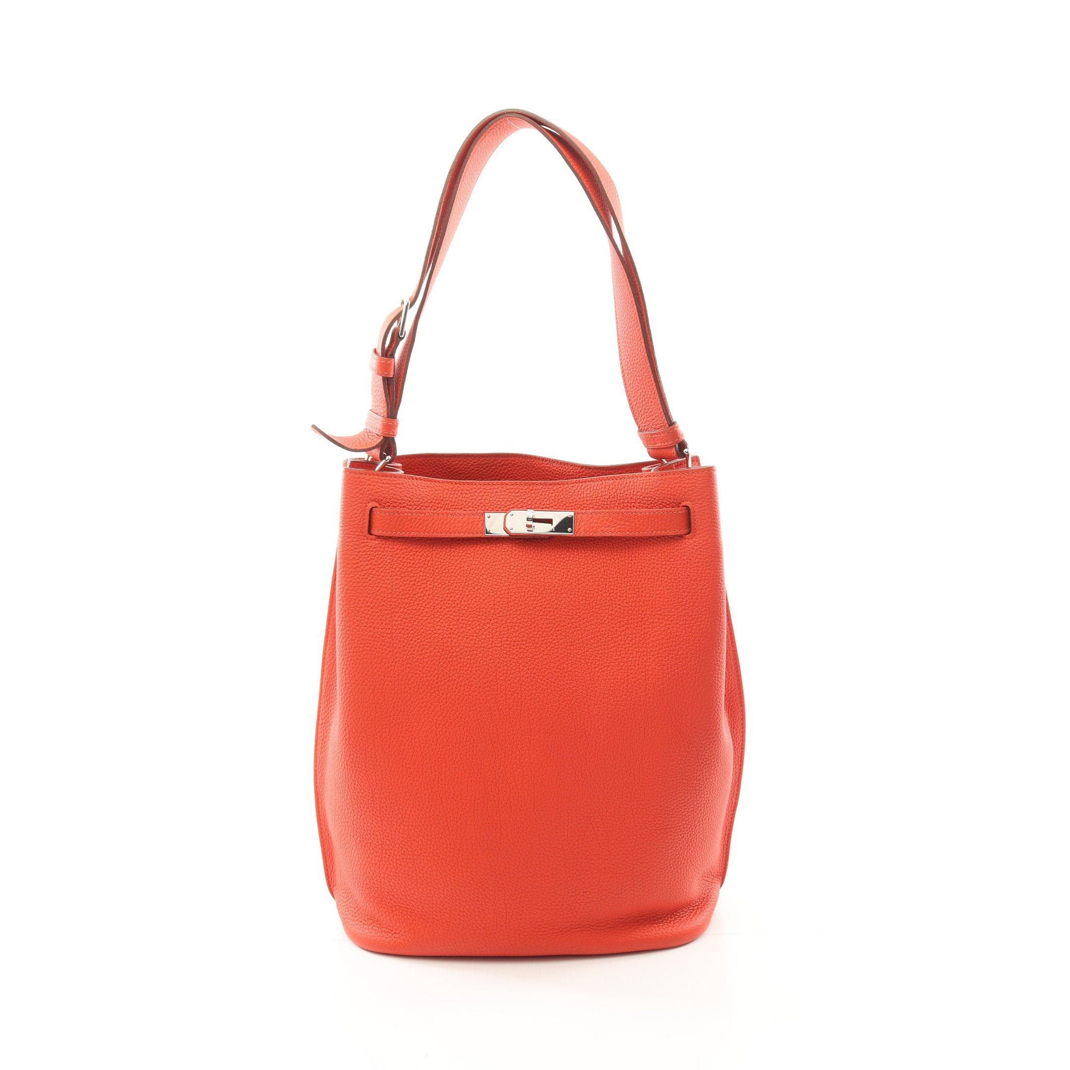 Hermes Hermes So Kelly26 Capucines Shoulder Bag Togo Orange Silver Hardware Stamp Size ONE SIZE - 1 Thumbnail
