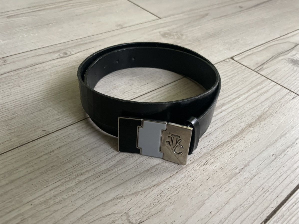 Versace × Vintage VERSACE LEATHER BELT Y2K LEATHER BLACK Size ONE SIZE - 2 Thumbnail