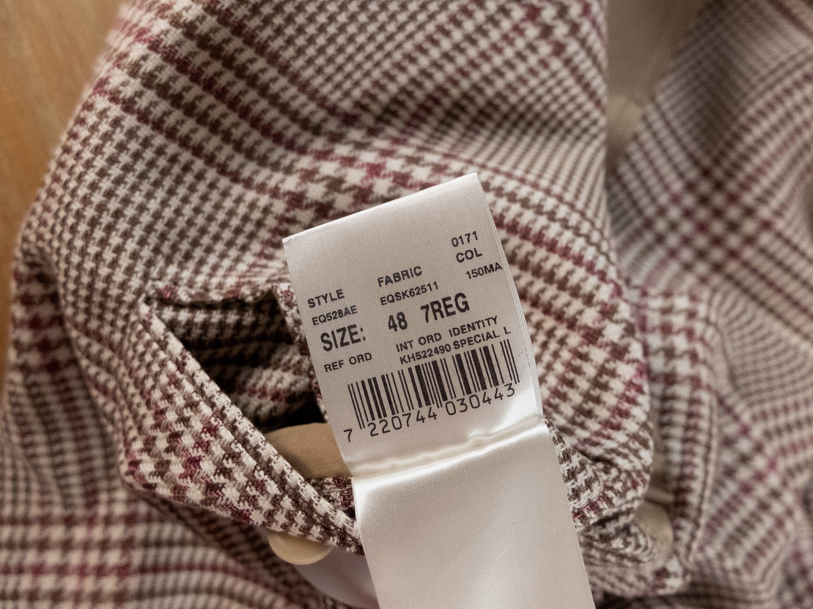 Lardini LARDINI beige glen plaid cotton linen sportcoat 38 48 Size 38R - 11 Thumbnail