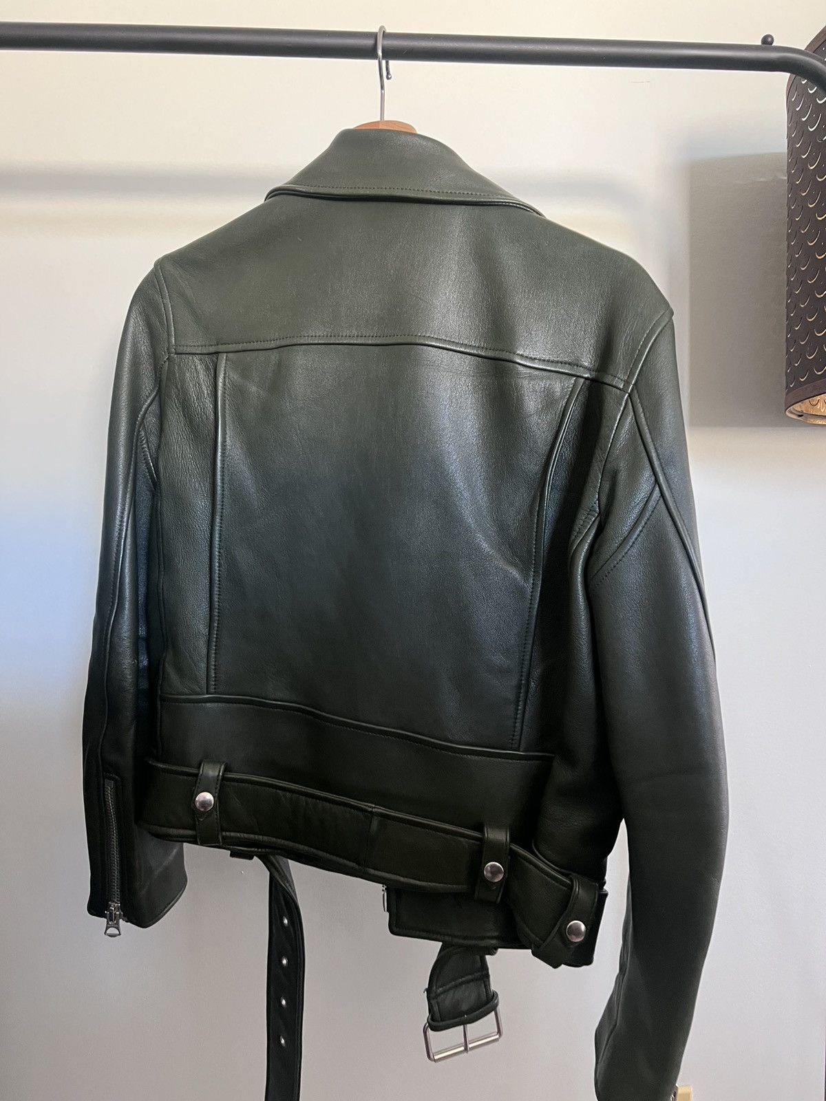 Acne Studios ACNE STUDIOS - Dark Green Moto Biker Jacket Size US S / EU 44-46 / 1 - 3 Thumbnail