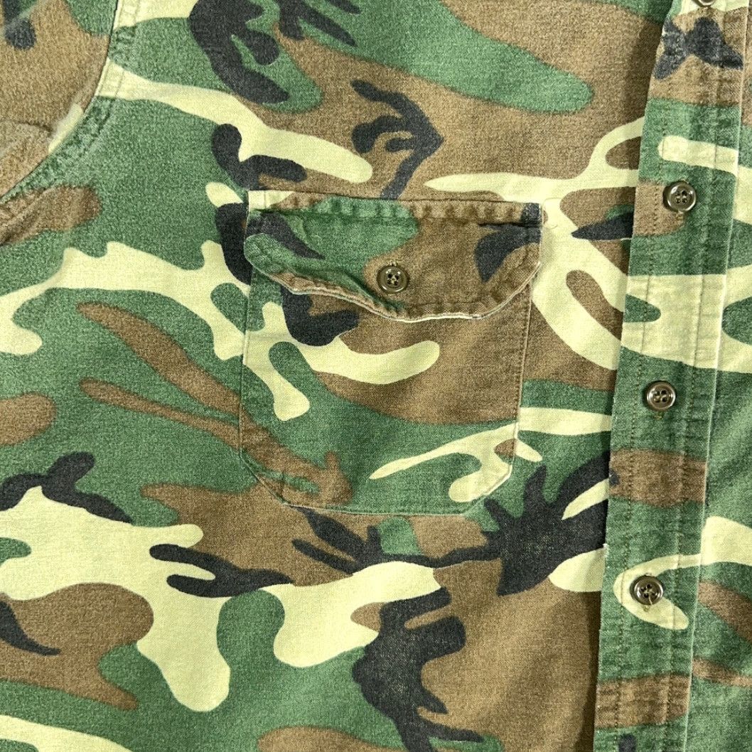 Vintage VINTAGE Arctic Camouflage Shirt Adult LARGE Green Brown Woodland Flannel 80s Button-Up Long Sleeve Mens Size US L / EU 52-54 / 3 - 5 Thumbnail