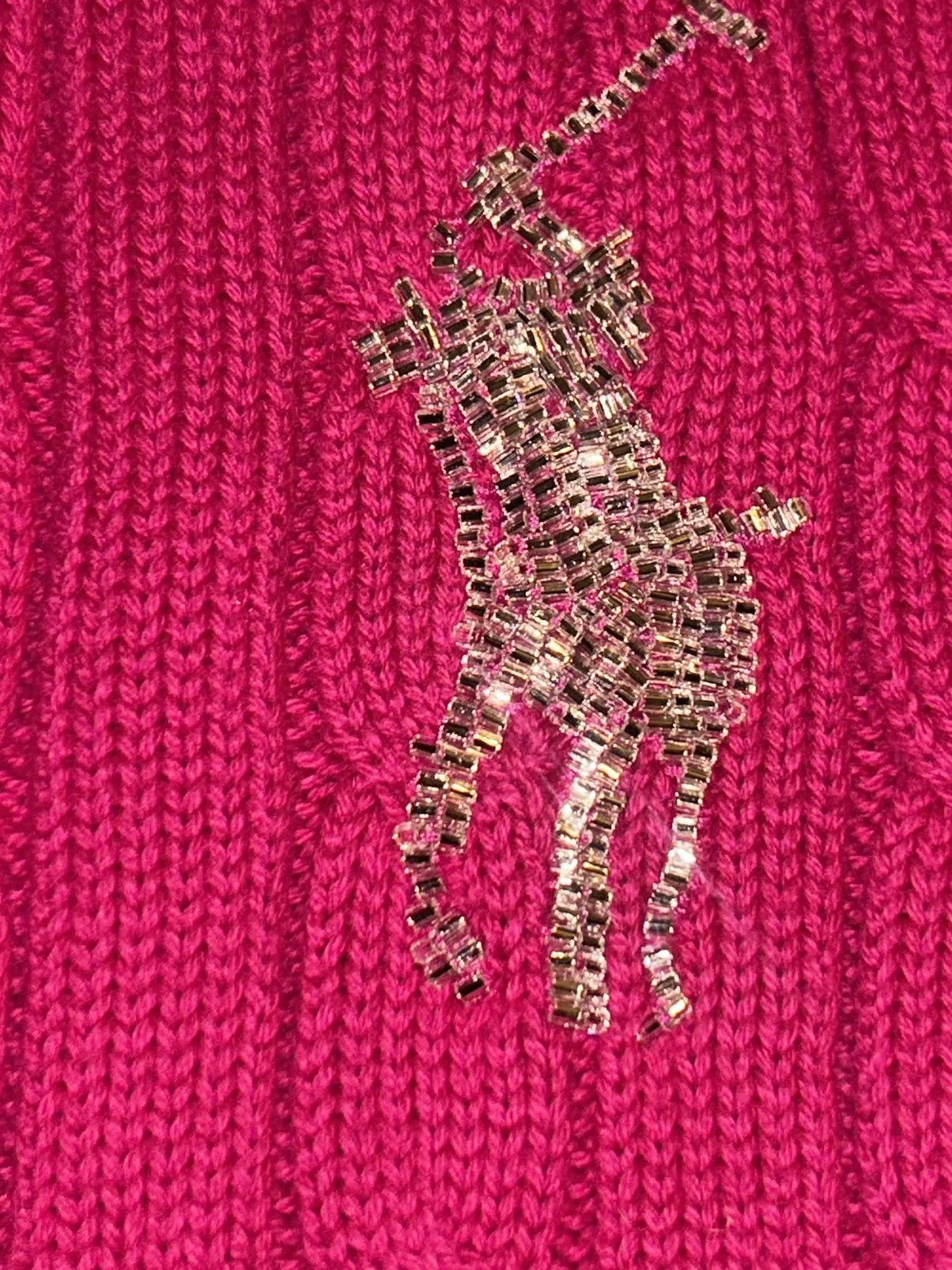 Polo Ralph Lauren Polo Ralph Lauren Short Sleeve Cable Knit Sweater Bead Pony Size M / US 6-8 / IT 42-44 - 4 Thumbnail