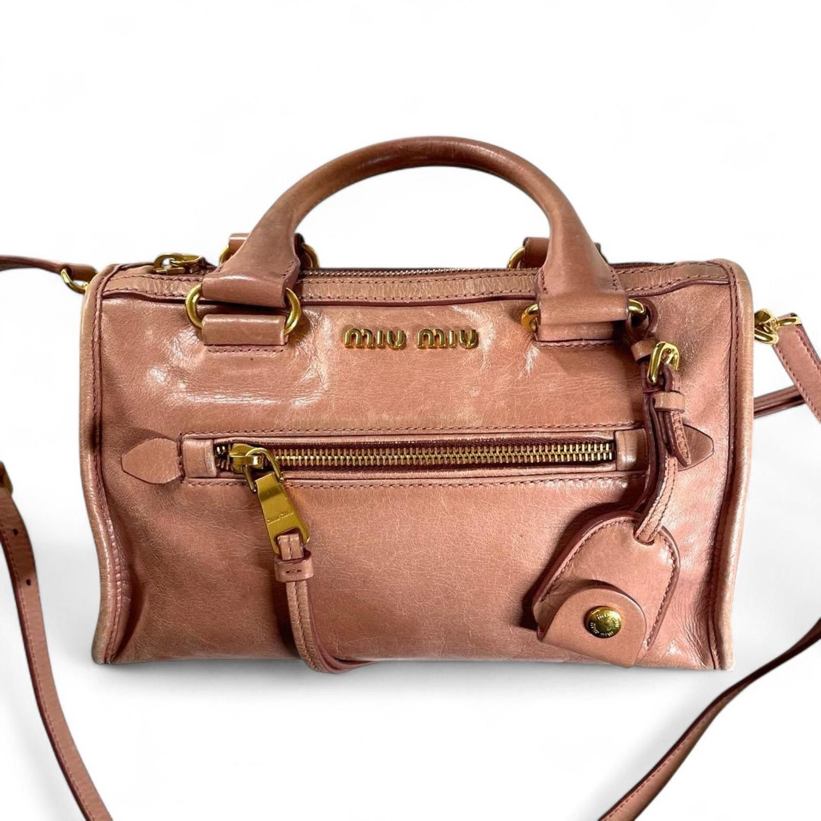 Miu Miu Miu Miu - Pink Leather Satchel Bag Size ONE SIZE - 2 Thumbnail
