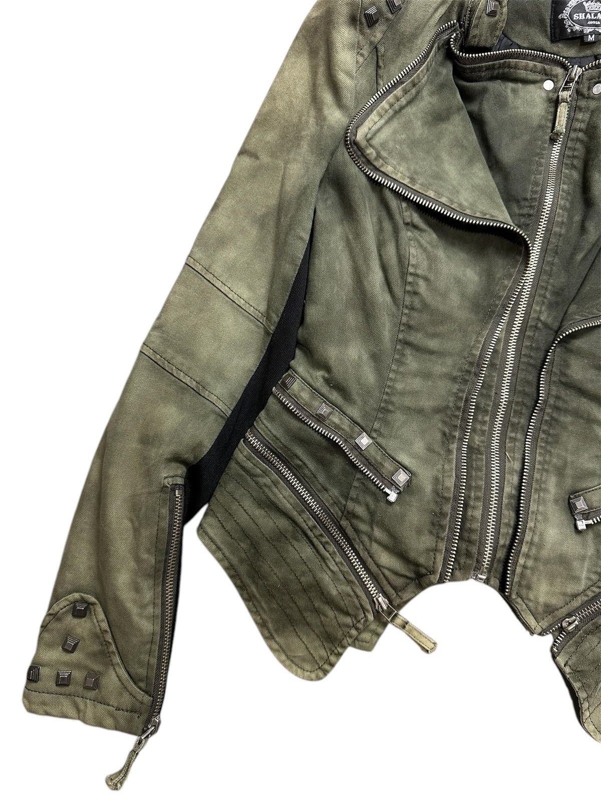 20471120 SICK FADED ARCHIVE Avant-Garde CROPPED STUDDED JACKET Size XS / US 0-2 / IT 36-38 - 6 Thumbnail