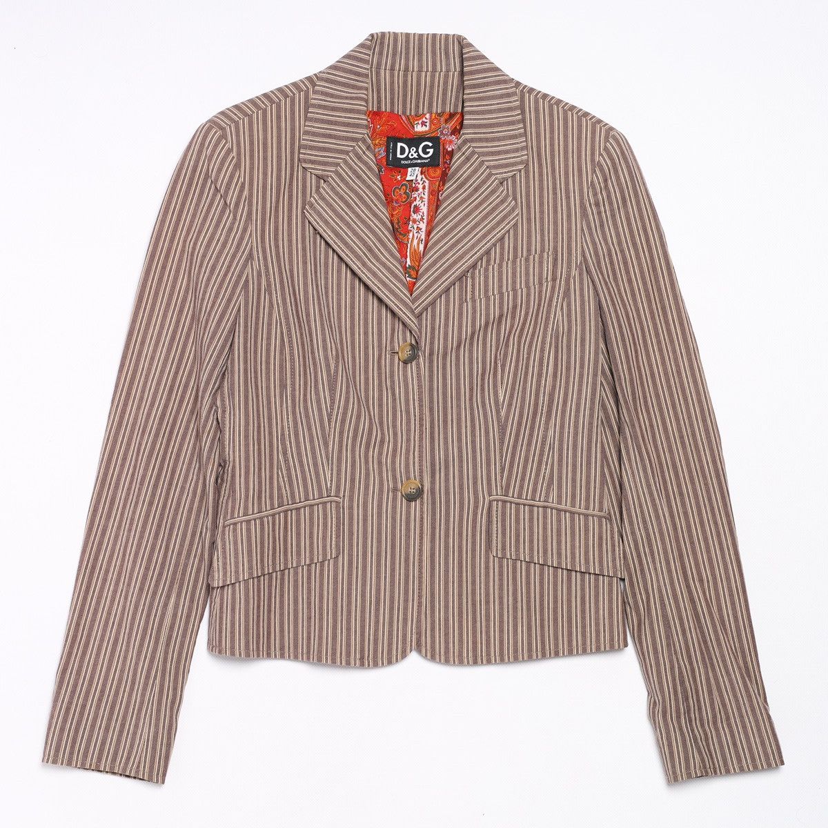 Dolce & Gabbana Vintage Dolce Gabbana Blazer Striped floral printed Size M / US 6-8 / IT 42-44 - 1 Thumbnail