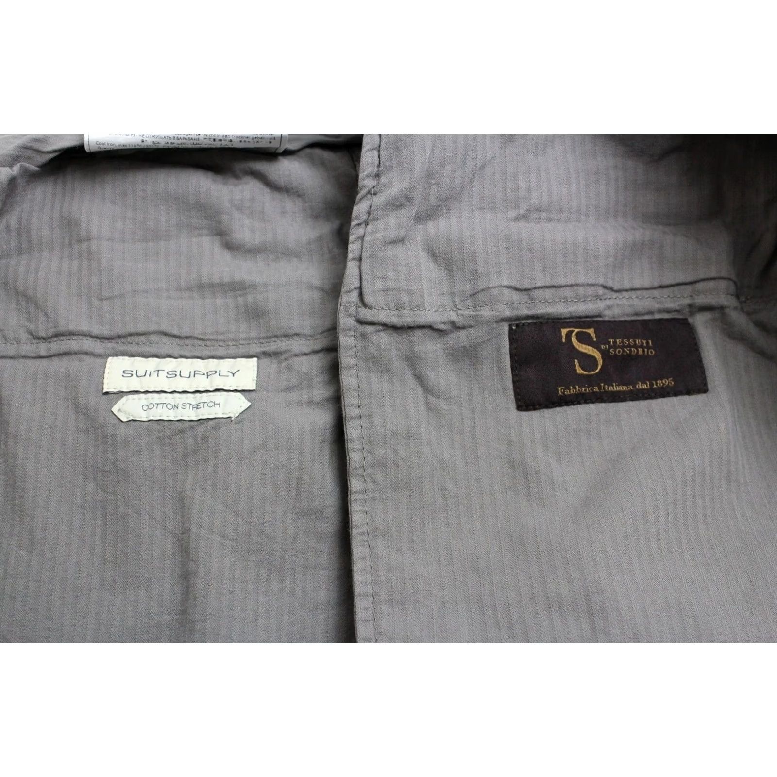 Suitsupply Suitsupply Porto Novo Trousers Men's UK 40 / W38 Cotton Stretch Grey Chino Tapered Casual Pants Mens Grey Chino 98% cotton, 2% elastane Size US 40 / EU 56 - 7 Thumbnail